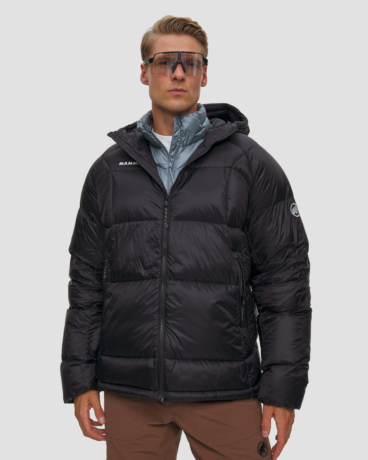 Pánska páperová bunda Mammut Glacier Glow IN Hooded Jacket Men čierna