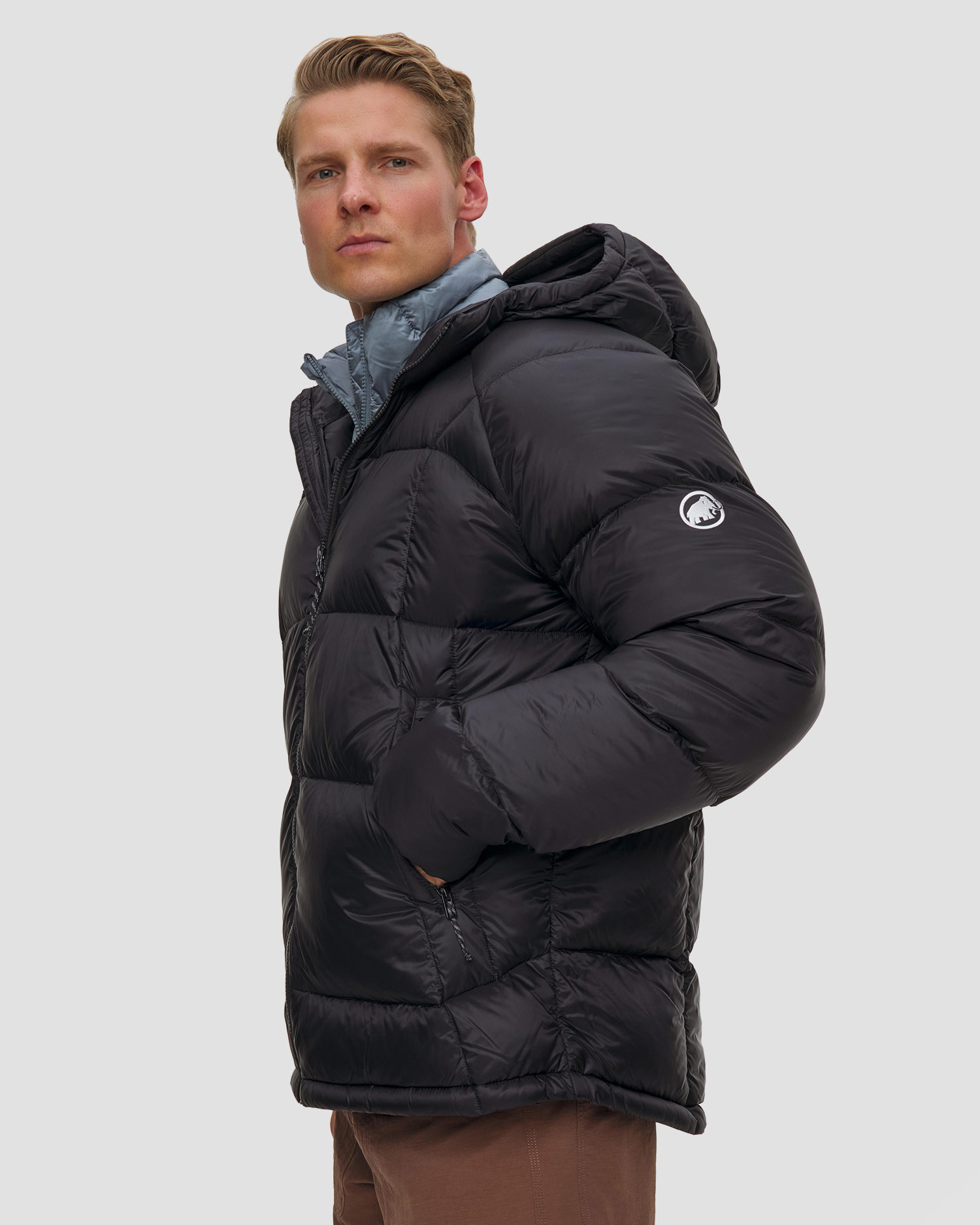 Pánska páperová bunda Mammut Glacier Glow IN Hooded Jacket Men čierna