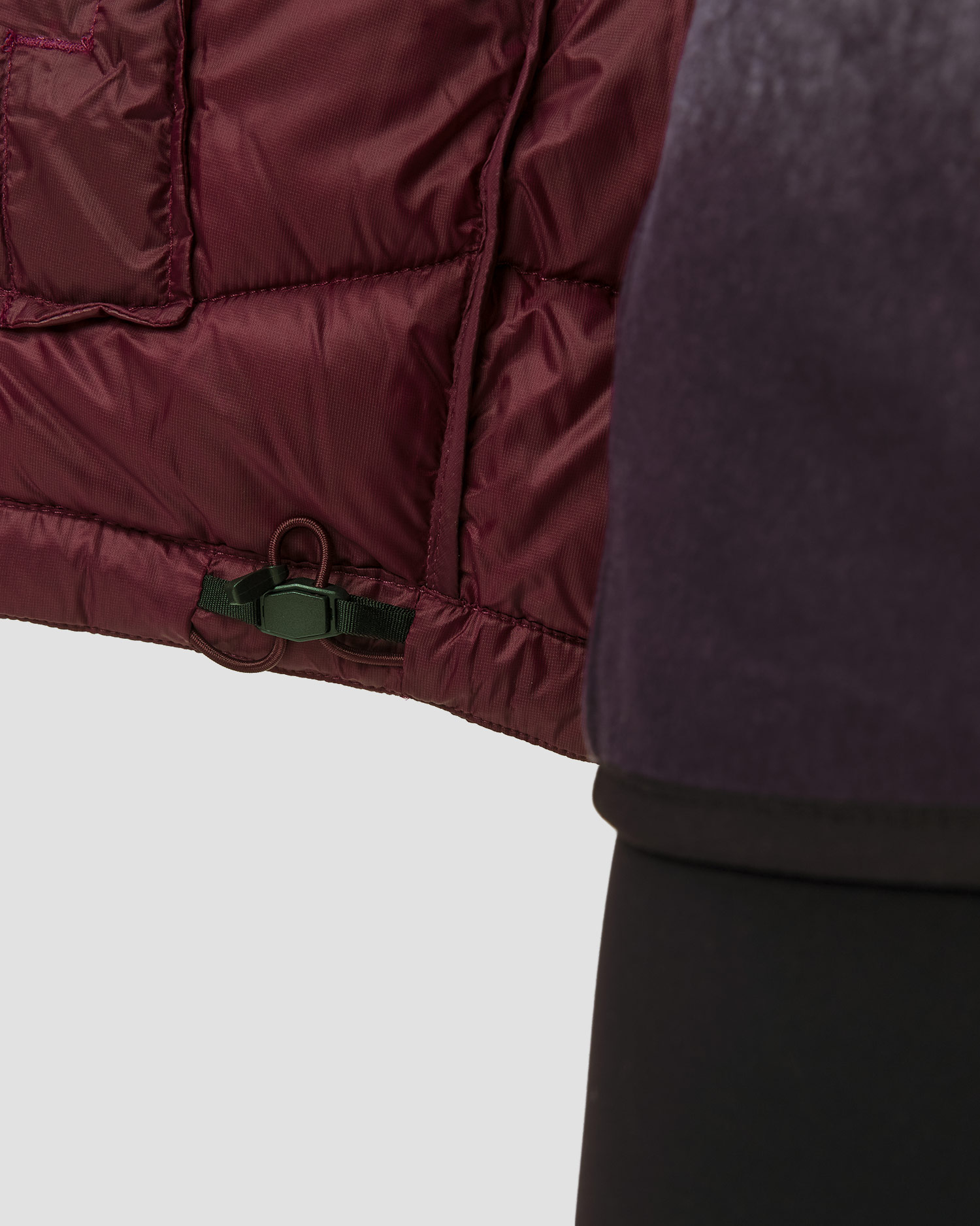 Dámská péřová bunda Mammut Glacier Glow IN Hooded Jacket Women v bordó barevném odstínu