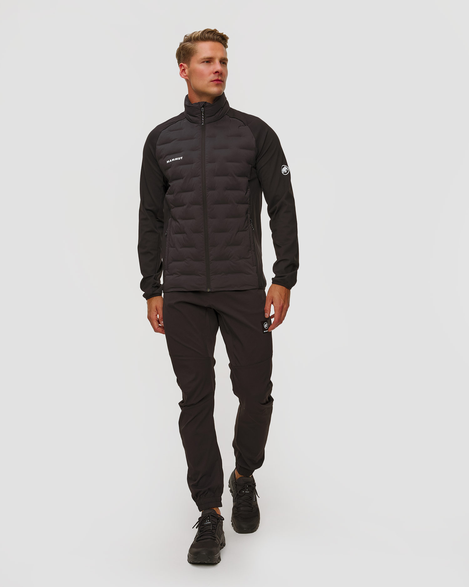Veste hybride noire pour hommes Mammut Sender IN Hybrid Jacket Men