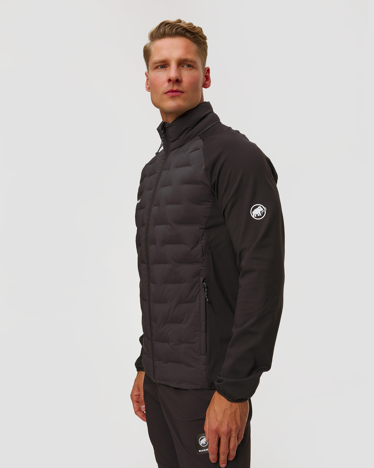 Veste hybride noire pour hommes Mammut Sender IN Hybrid Jacket Men