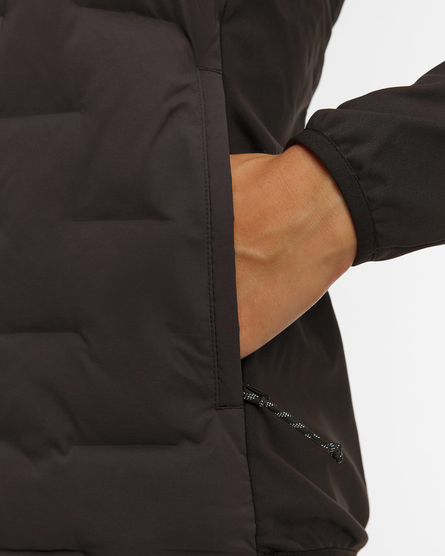 Veste hybride noire pour femmes Mammut Sender In Hybrid Jacket Women