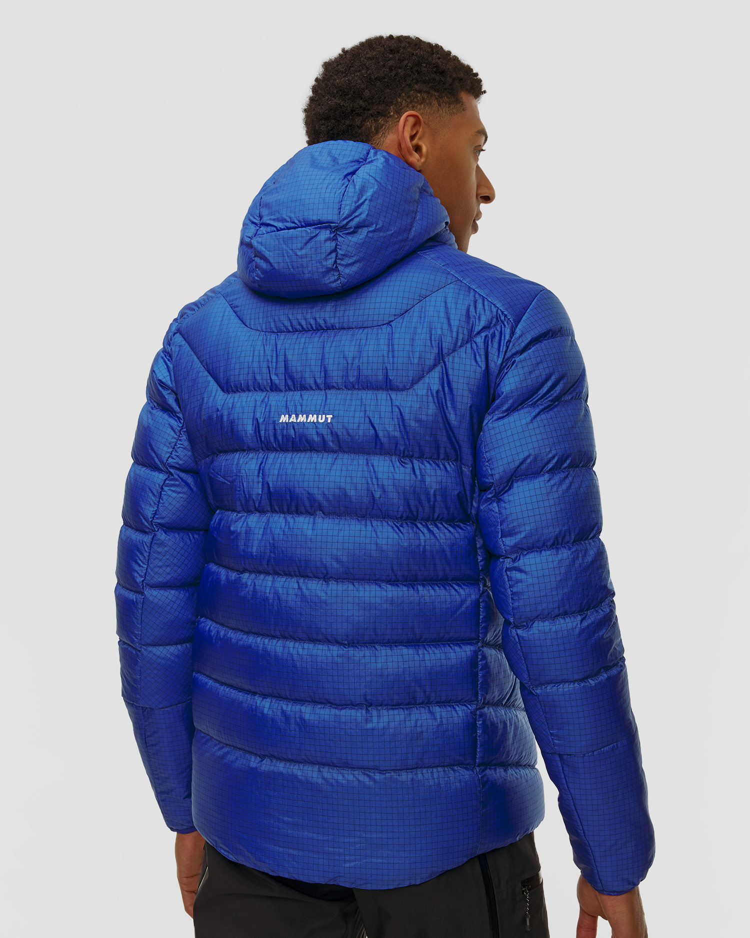 Doudoune bleue pour hommes Mammut Eiger Nordwand Light Nordwand Down IN Hooded Jacket Men