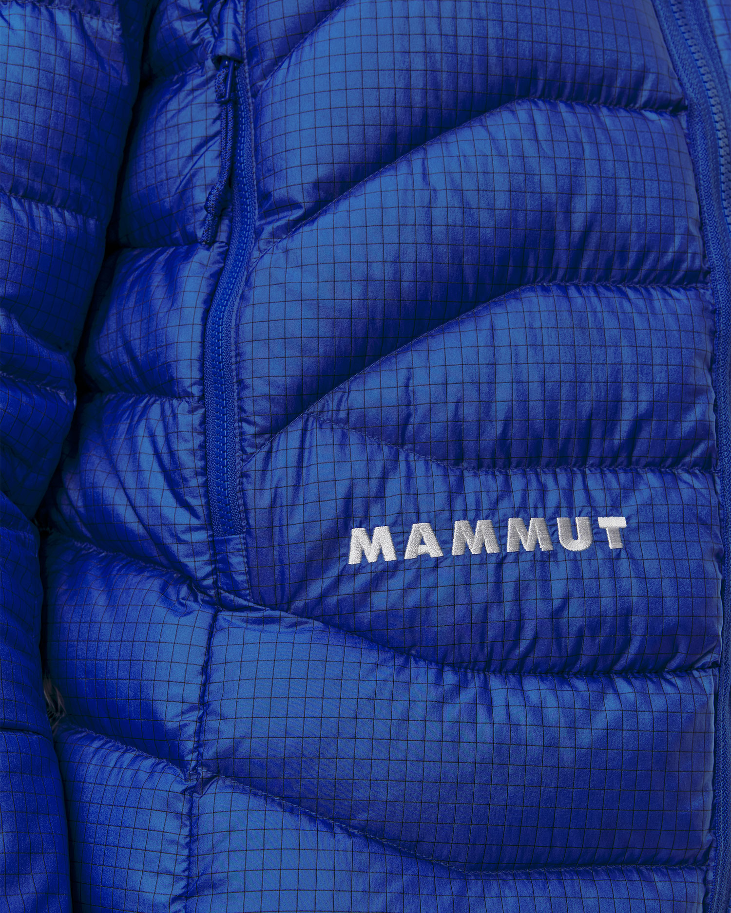 Doudoune bleue pour hommes Mammut Eiger Nordwand Light Nordwand Down IN Hooded Jacket Men