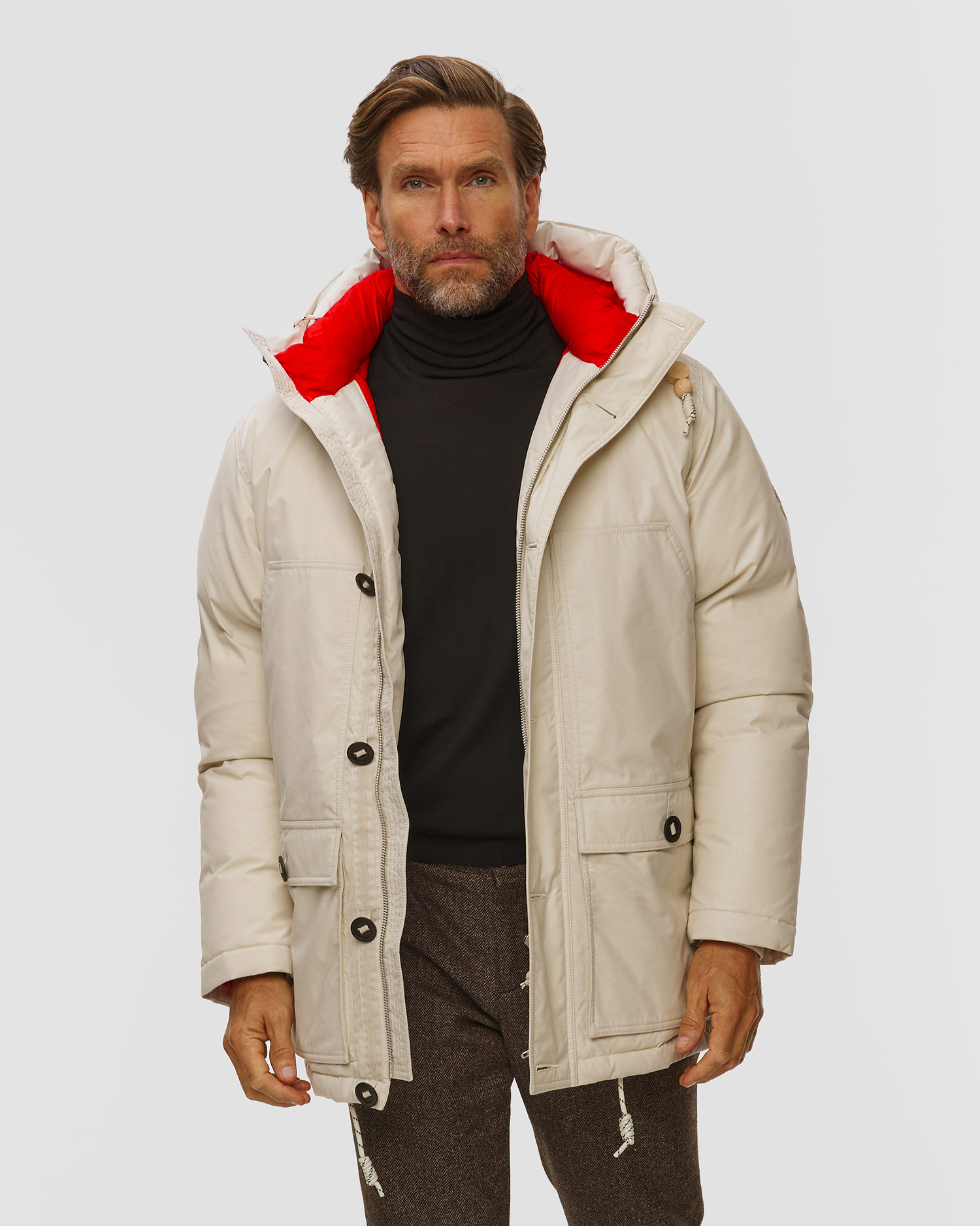 Světle béžový pánský kabát Mammut Mammut X Cabourn Direttissima IN Parka