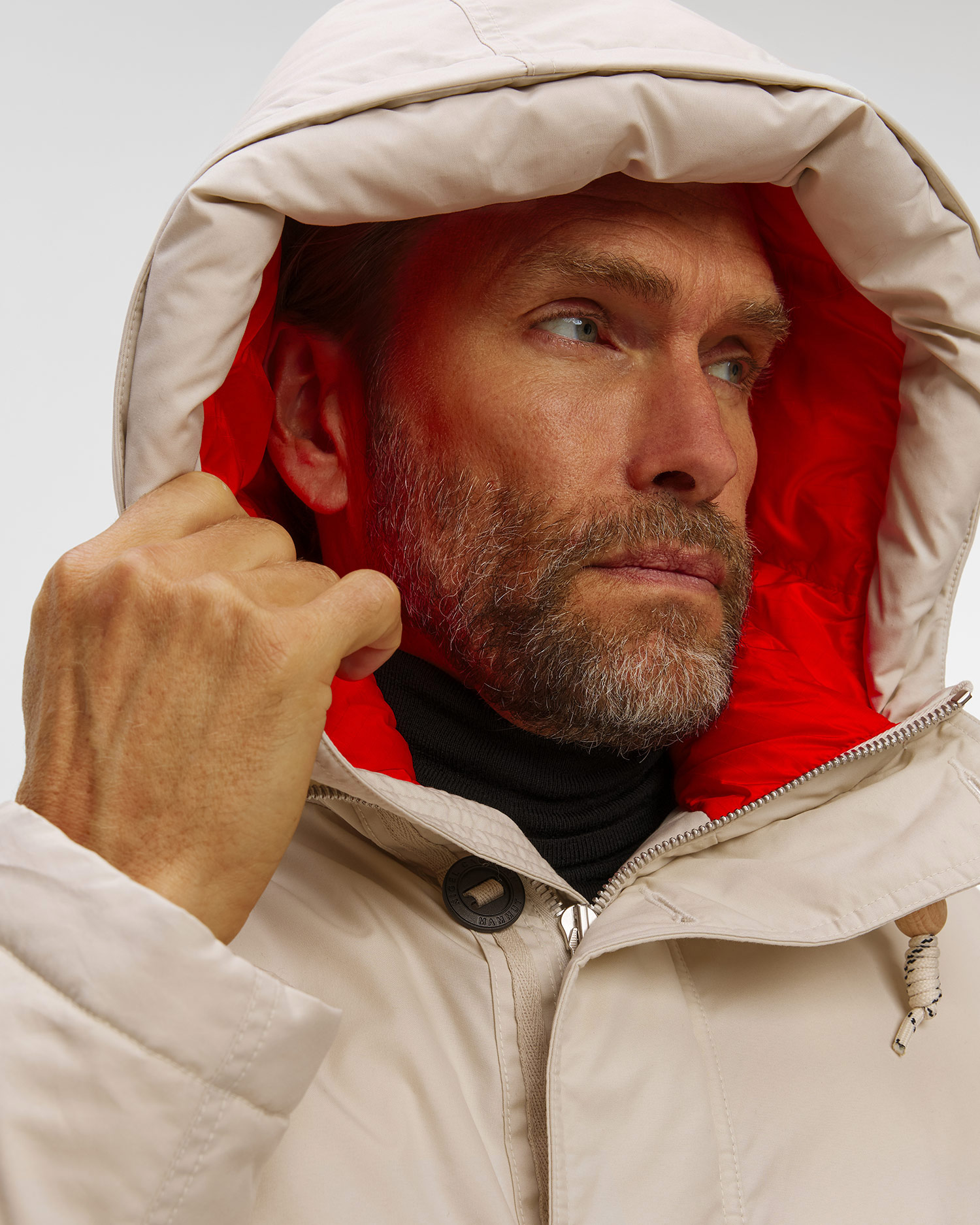 Světle béžový pánský kabát Mammut Mammut X Cabourn Direttissima IN Parka