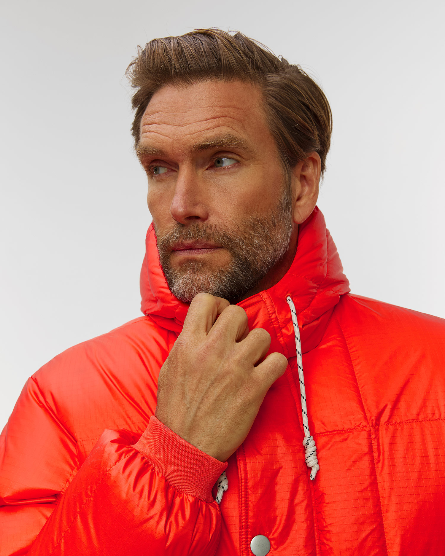 Pánská bunda Mammut X Cabourn Direttissima IN Hooded Jacket v Červené Barvě