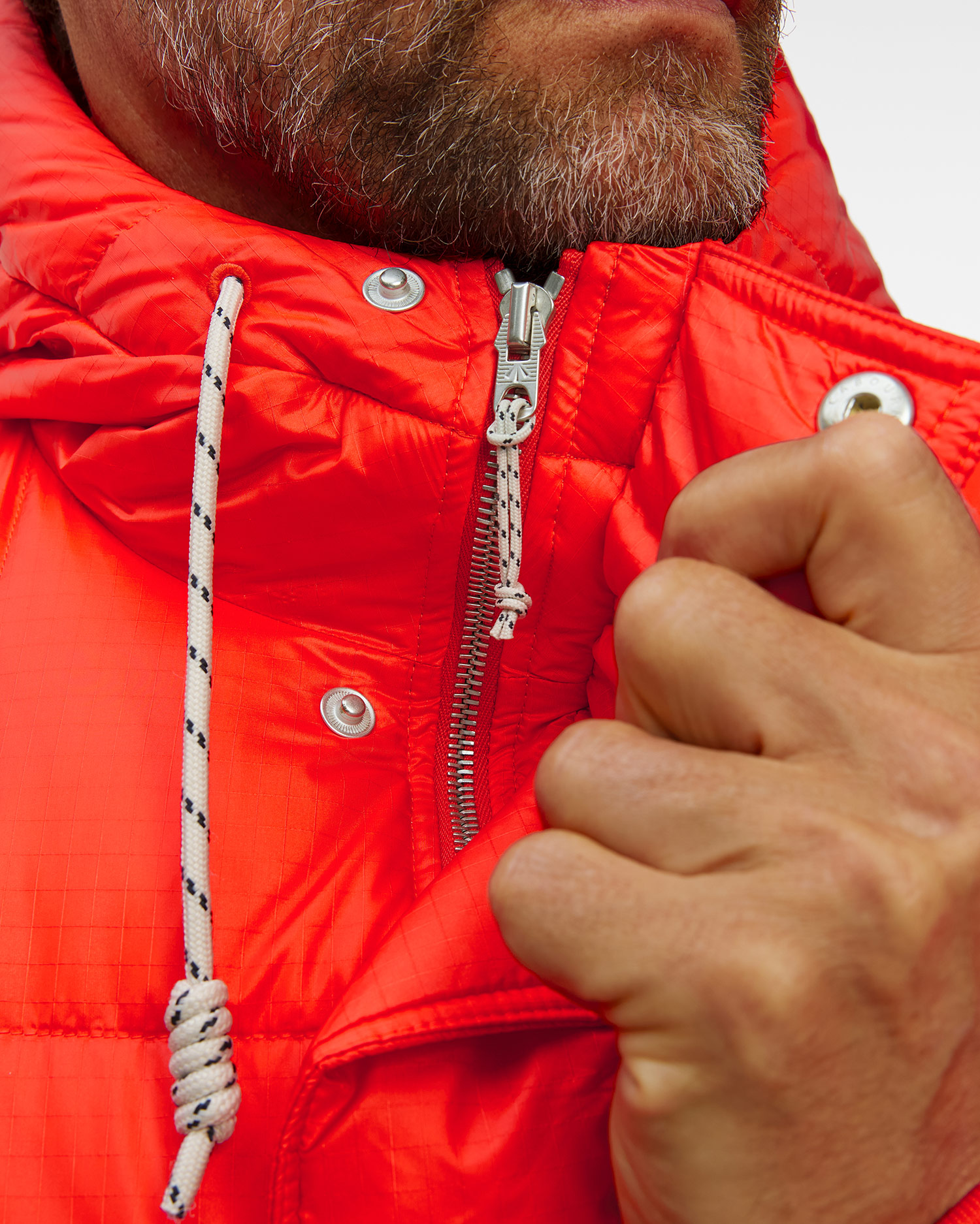 Pánská bunda Mammut X Cabourn Direttissima IN Hooded Jacket v Červené Barvě