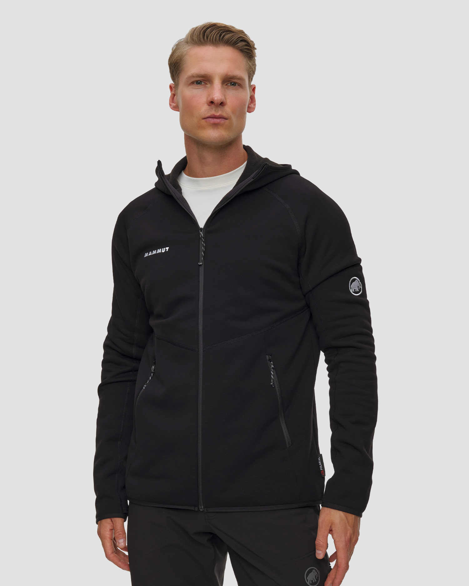 Hanorac din fleece pentru bărbați Mammut Aconcagua ML Hooded Jacket Men negru