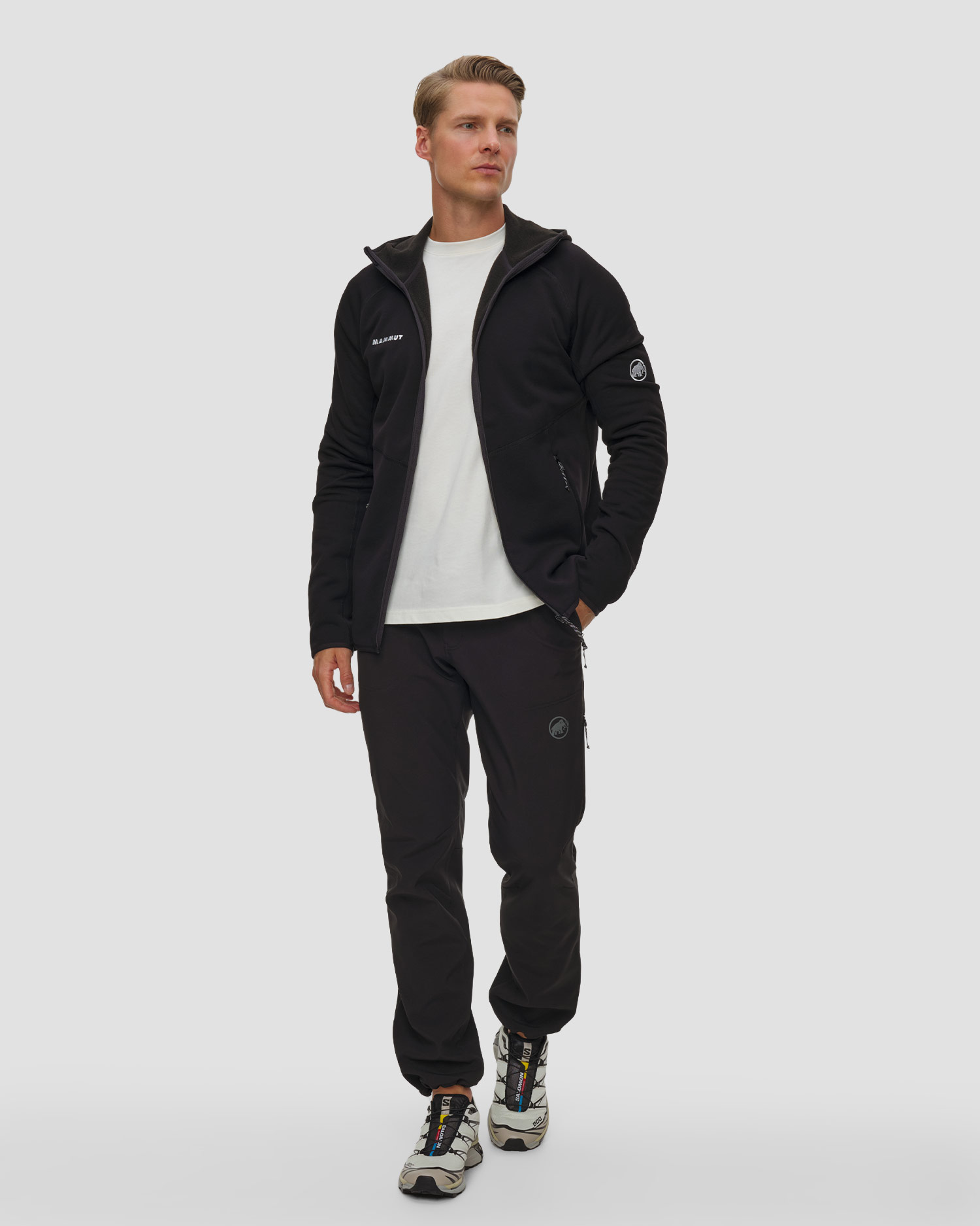 Hanorac din fleece pentru bărbați Mammut Aconcagua ML Hooded Jacket Men negru
