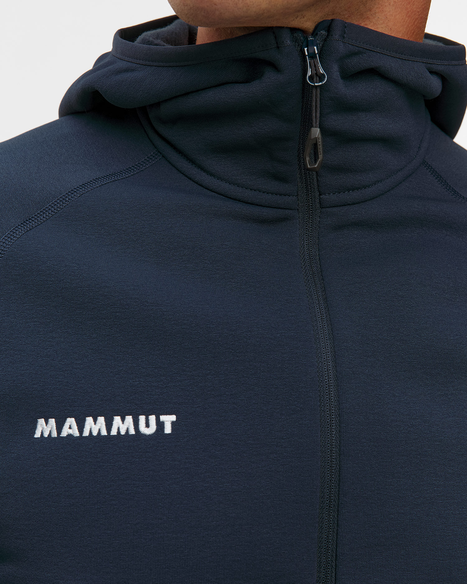 Sweat-shirt en polaire noir pour hommes Mammut Aconcagua ML Hooded Jacket Men