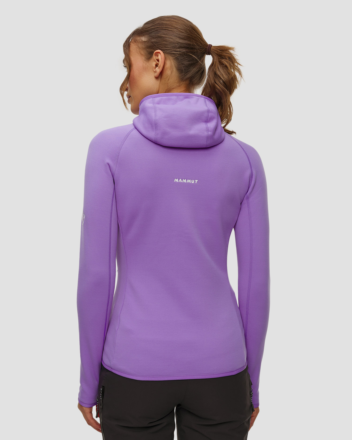 Sweat-shirt en polaire violet pour femmes Mammut Aconcagua ML Hooded Jacket Women