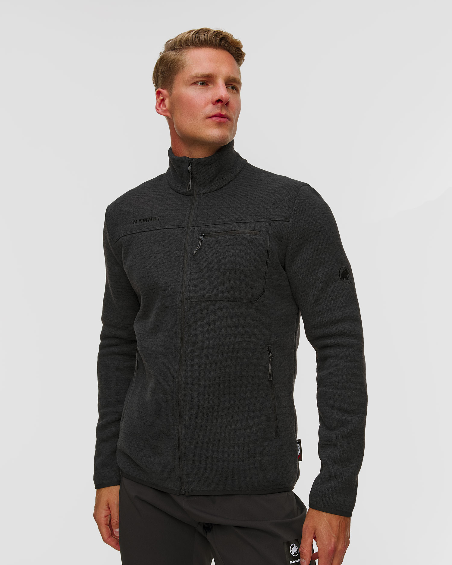 Sweat-shirt en polaire noir pour hommes Mammut Arctic IV ML Jacket Men 