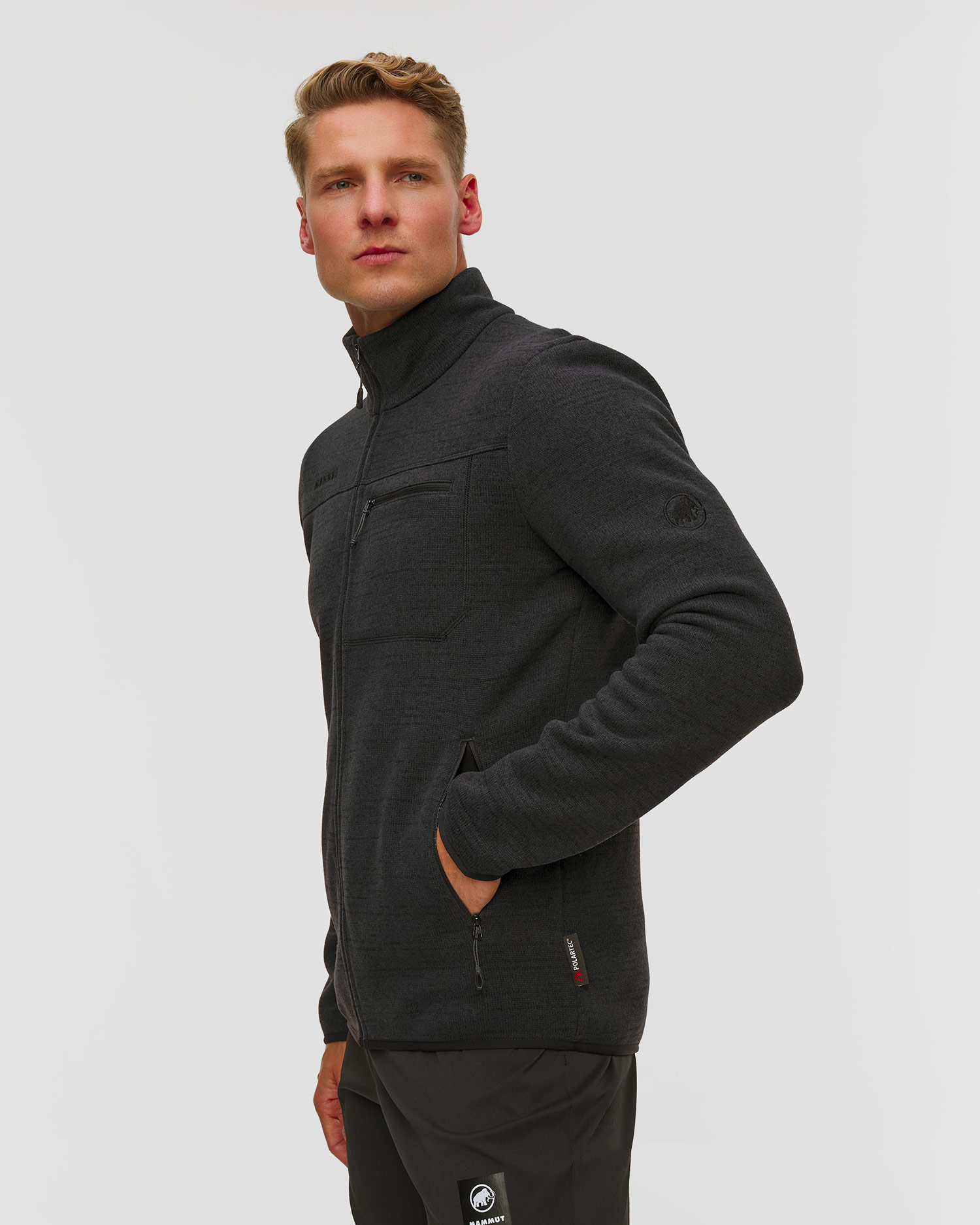 Sweat-shirt en polaire noir pour hommes Mammut Arctic IV ML Jacket Men 