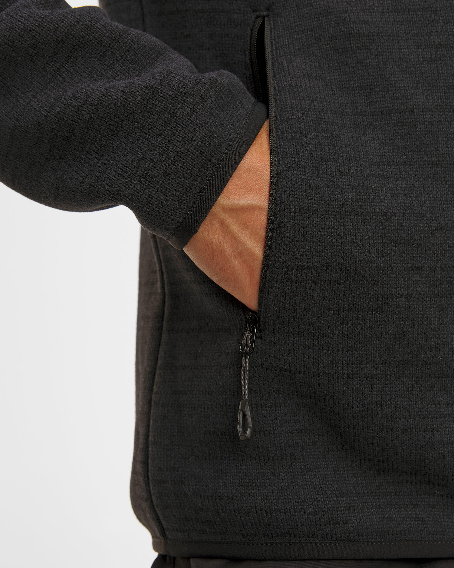 Sweat-shirt en polaire noir pour hommes Mammut Arctic IV ML Jacket Men 