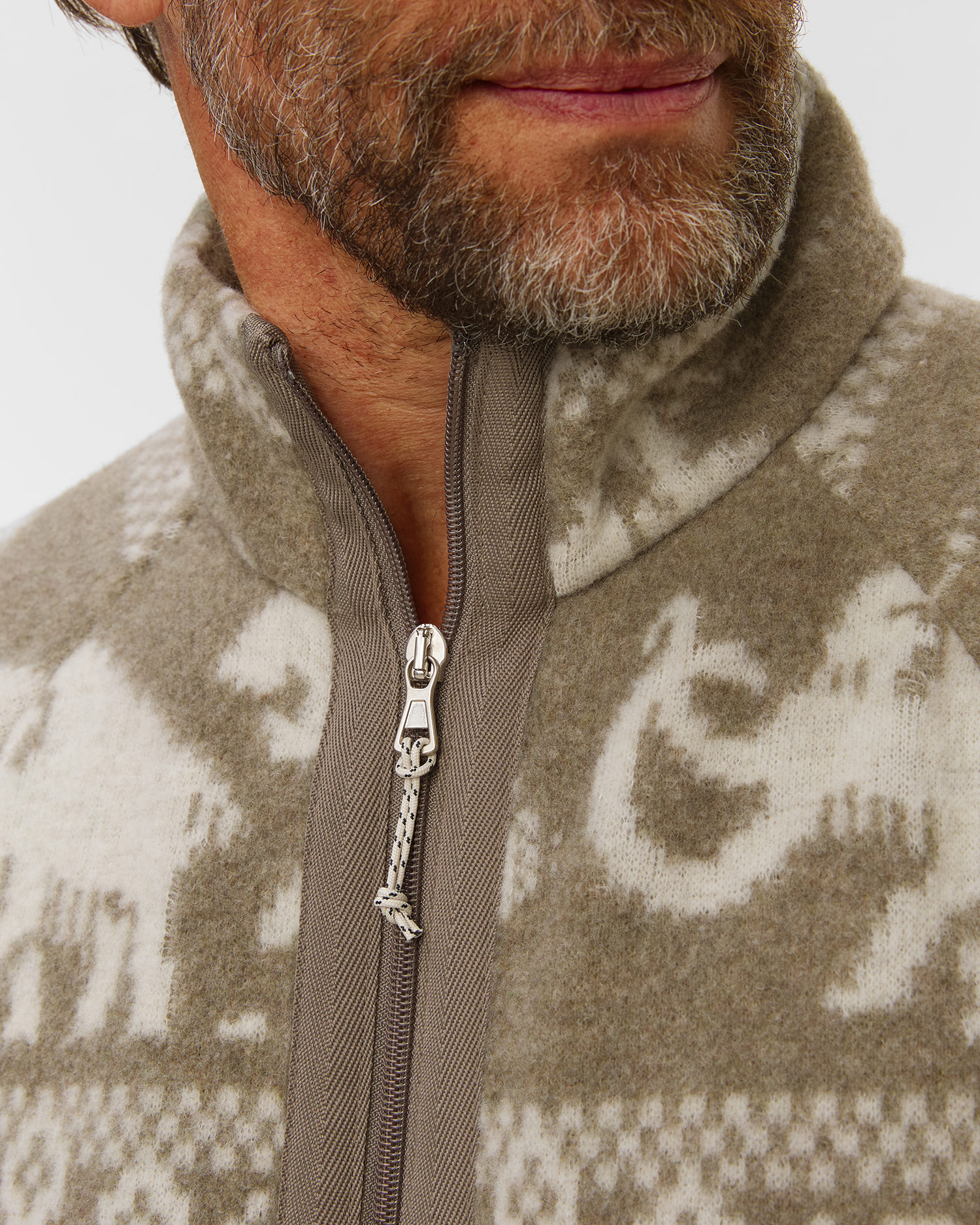 Kurtka wełniana męska Mammut x Cabourn Direttissima Wool ML Jacket beżowa