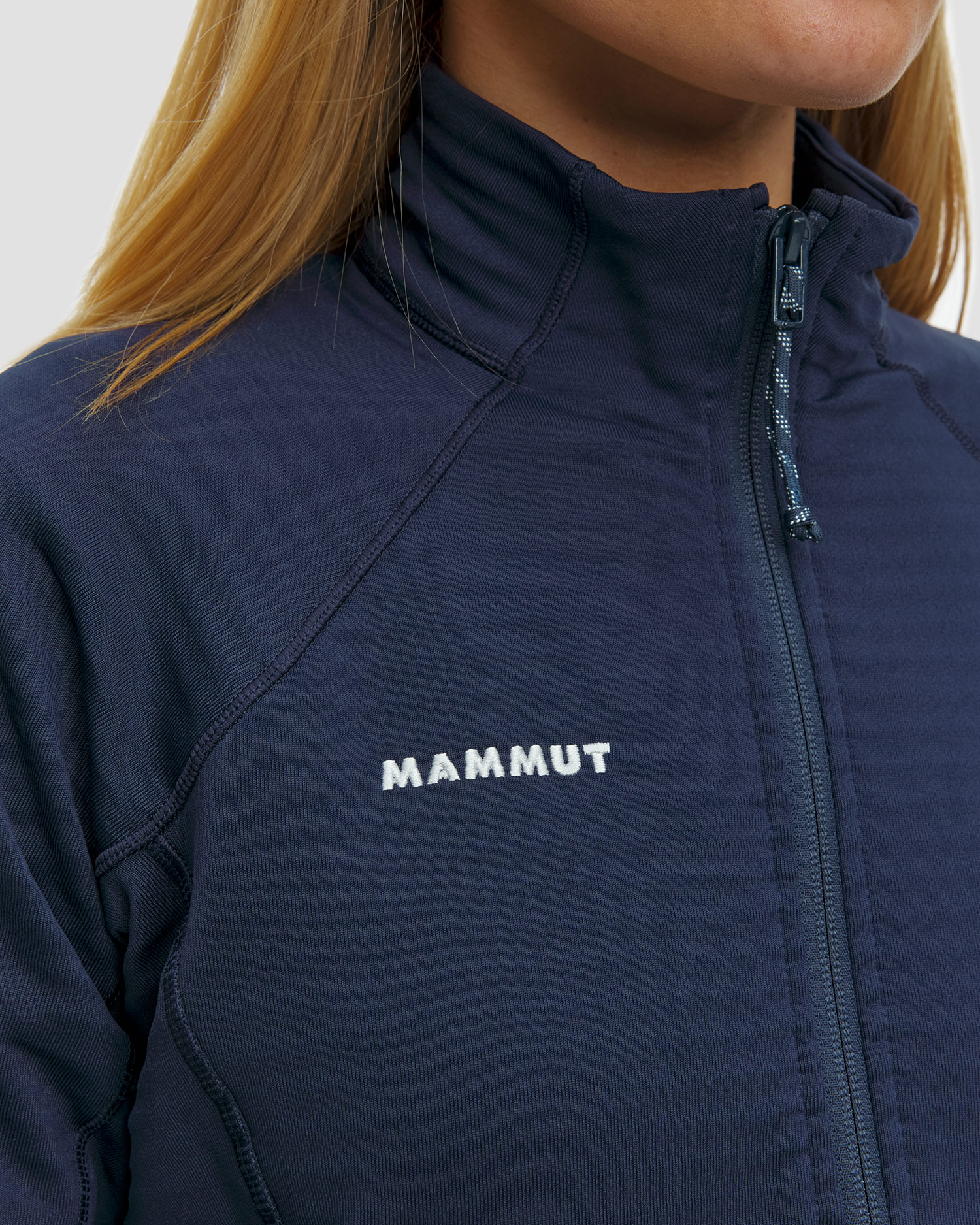 Sweat-shirt midlayer bleu marine pour femmes Mammut Taiss ML Jacket