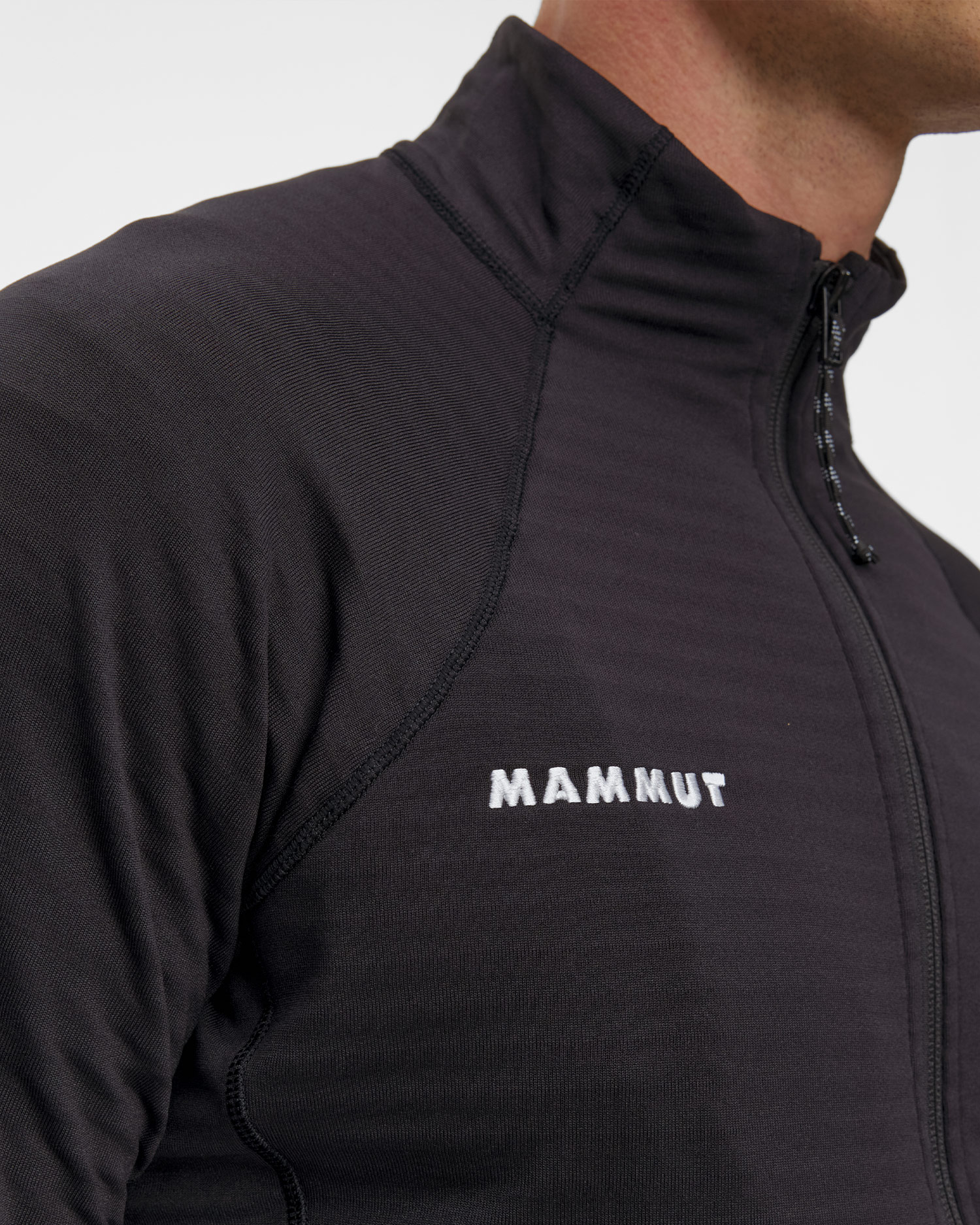 Sweat-shirt midlayer noir pour hommes Mammut Taiss ML Jacket