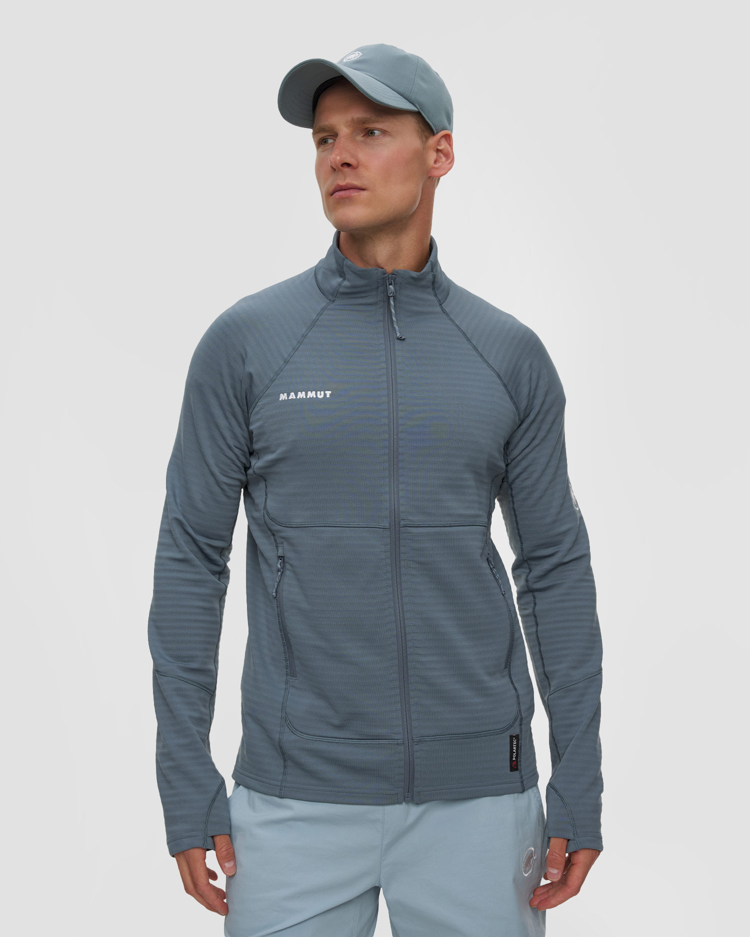 Sweat-shirt midlayer pour hommes Mammut Taiss ML Jacket, Couleur: Niebieski,Szary