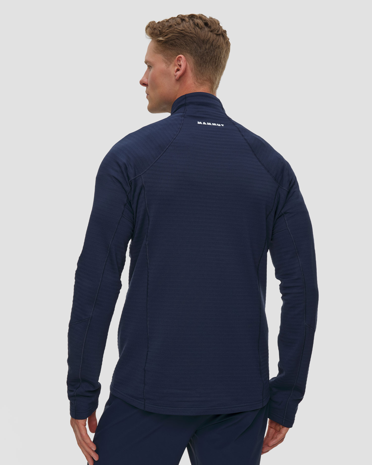 Sweat-shirt midlayer bleu marine pour hommes Mammut Taiss ML Jacket