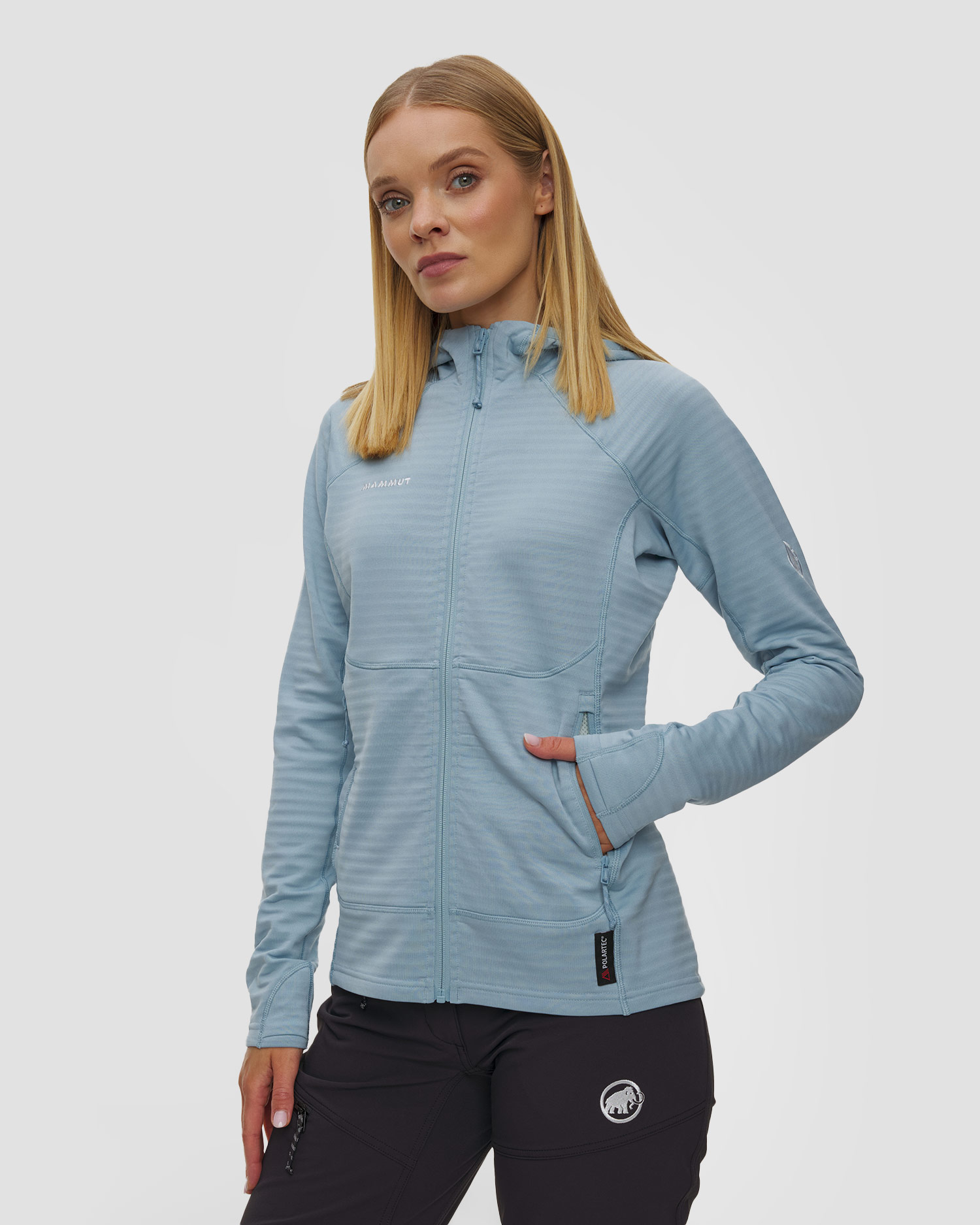 Women's Mammut Taiss ML Hooded Jacket light blue