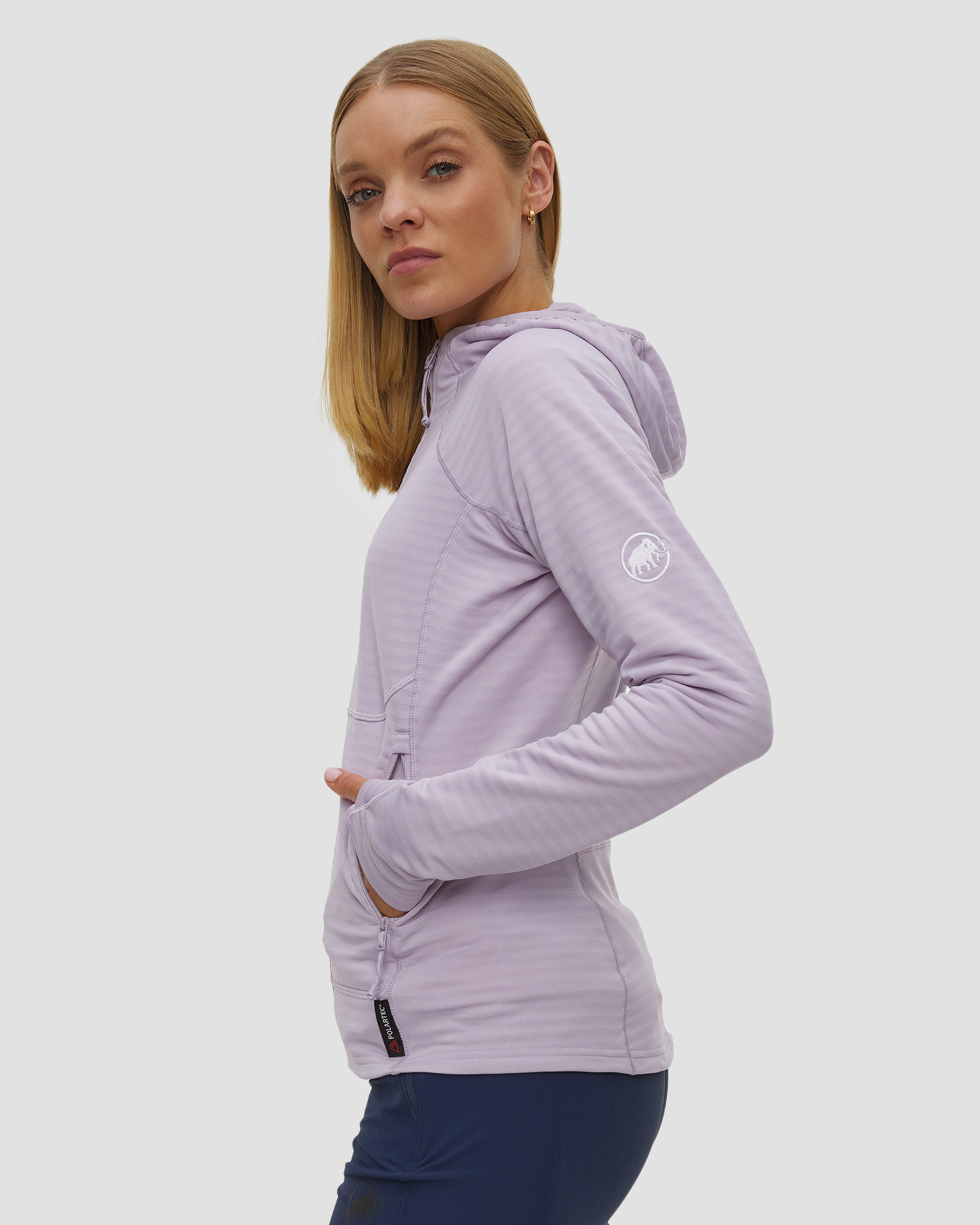 Sweat-shirt midlayer à capuche violet pour femmes Mammut Taiss ML Hooded Jacket