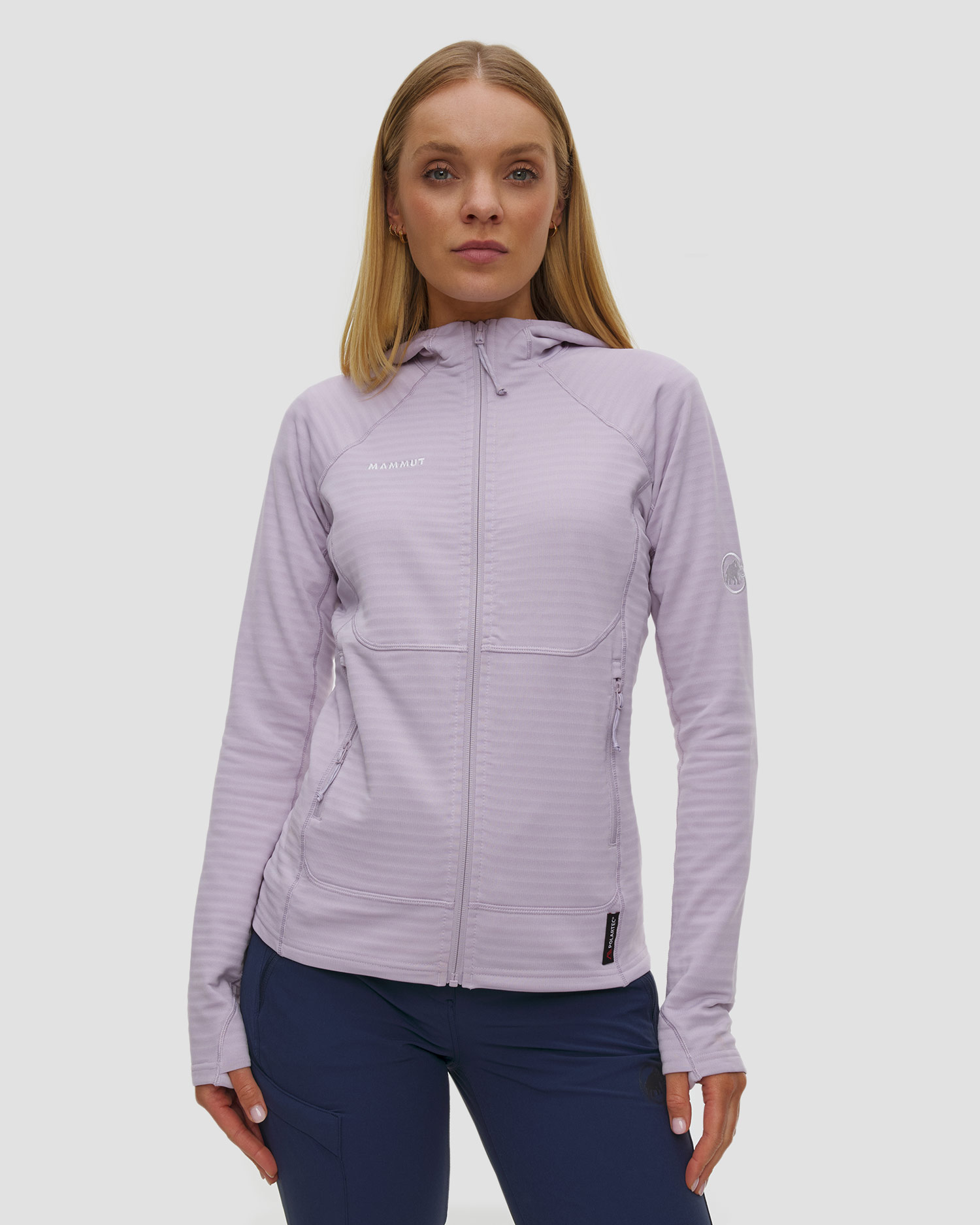 Sweat-shirt midlayer à capuche violet pour femmes Mammut Taiss ML Hooded Jacket