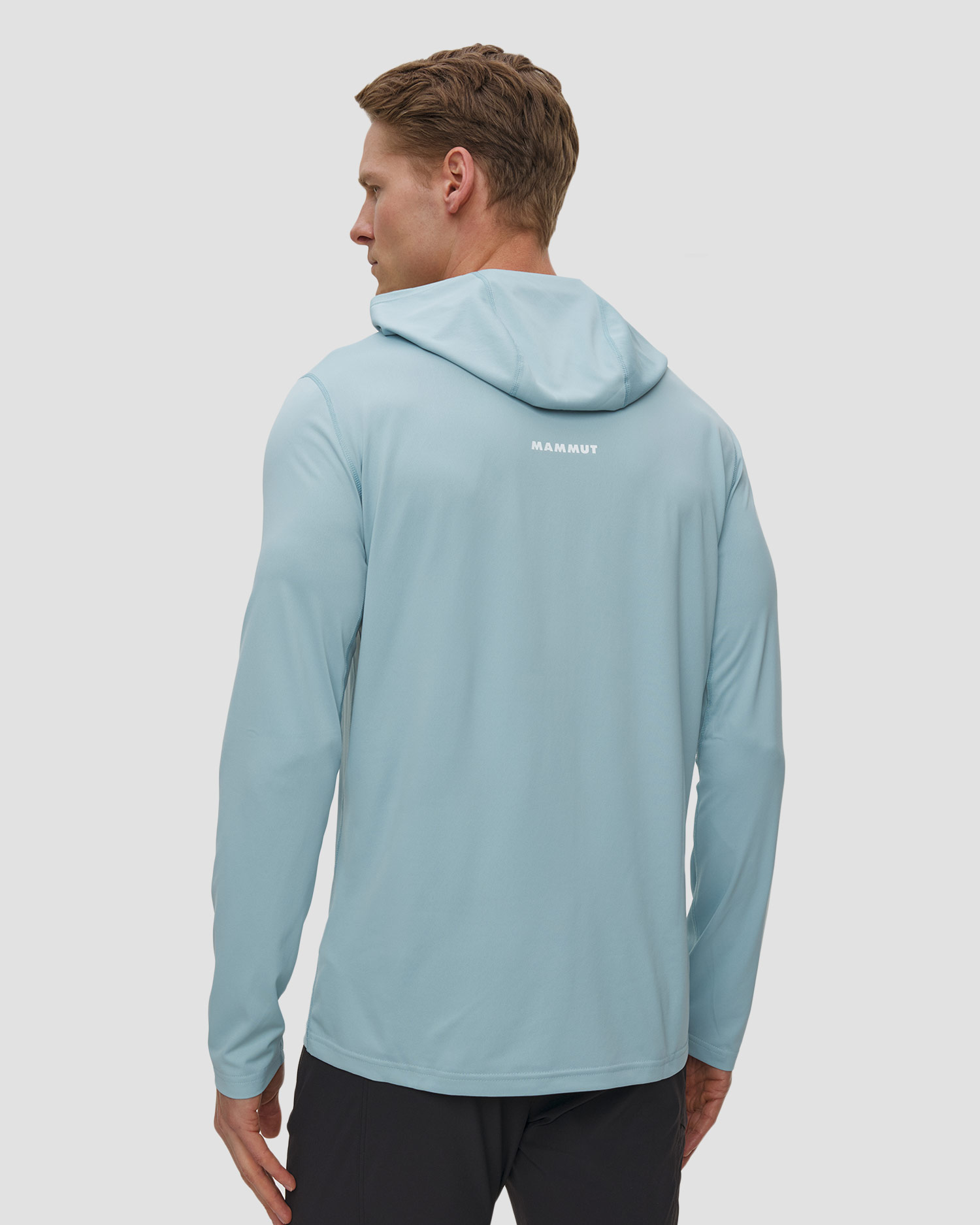 Tricou cu mânecă lungă pentru bărbați Mammut Selun FL Sun Hoody albastru deschis