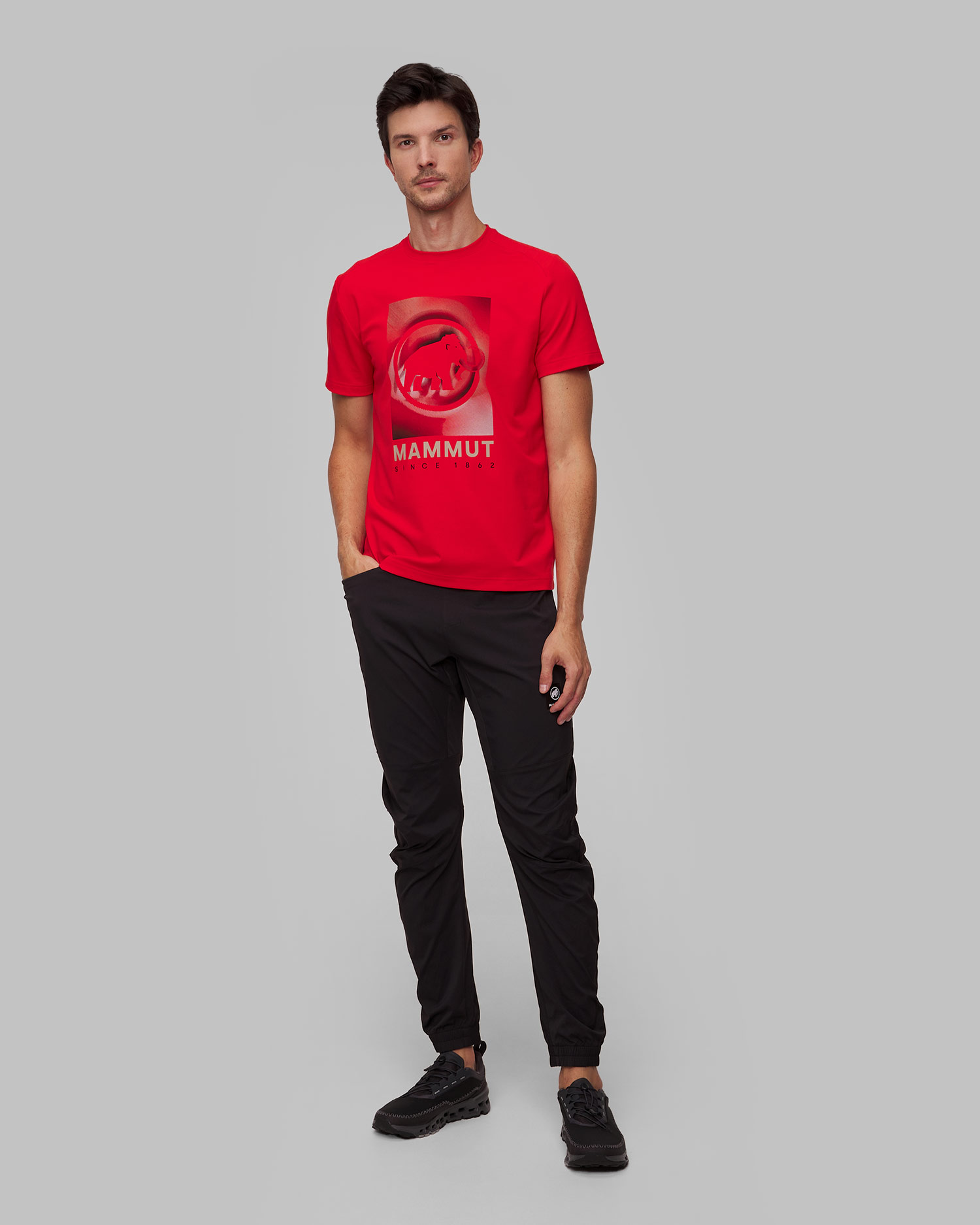 T-shirt męski Mammut Trovat czerwony
