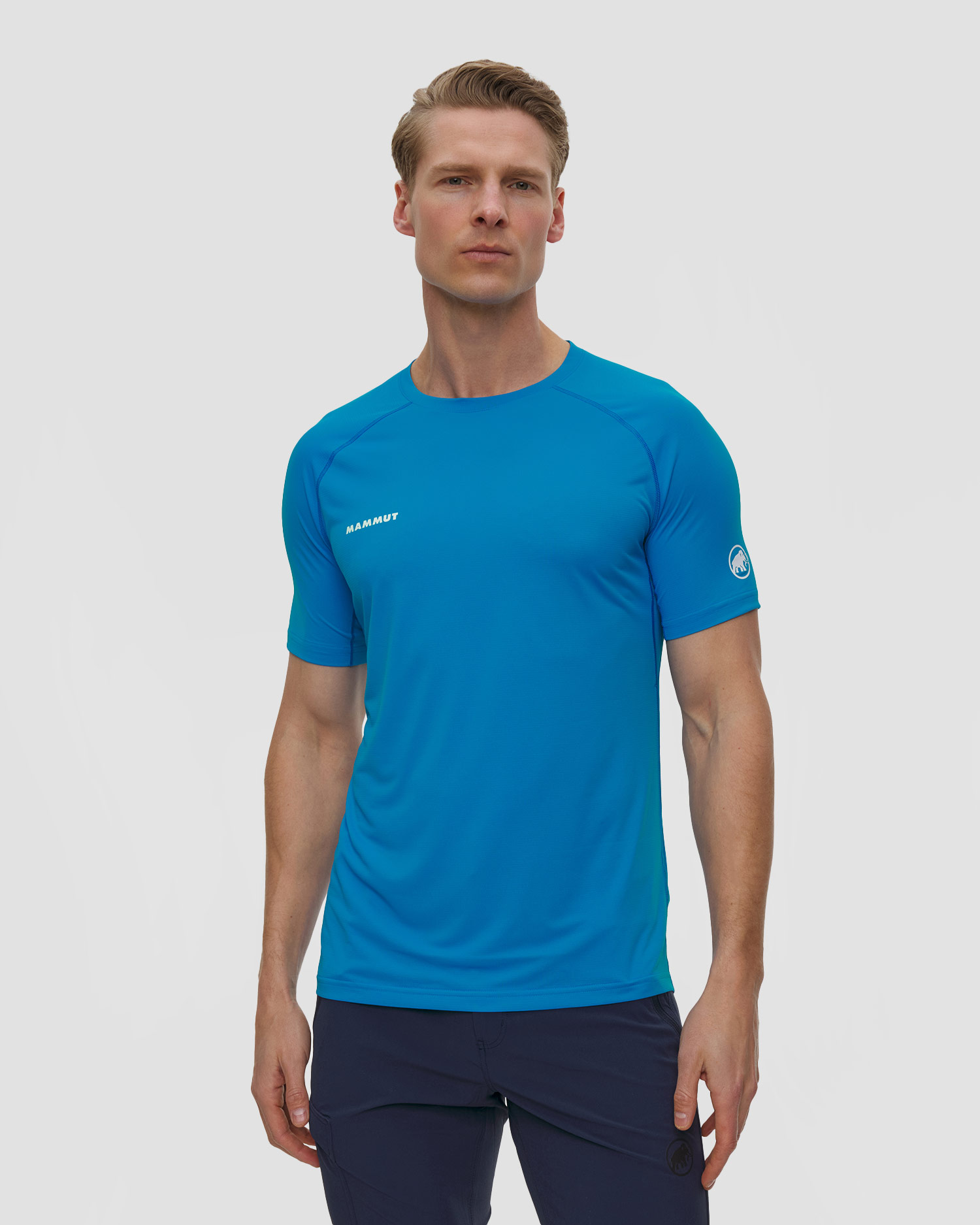 Tricou tehnic pentru bărbați Mammut Ducan FL T-Shirt albastru, Culoare/Model: Niebieski