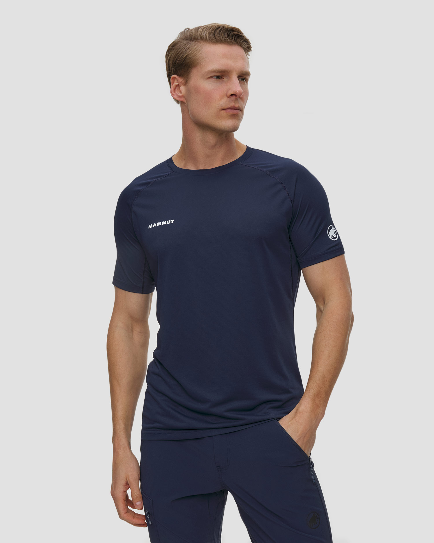 Tricou tehnic pentru bărbați Mammut Ducan FL T-Shirt bleumarin, Culoare/Model: Granatowy