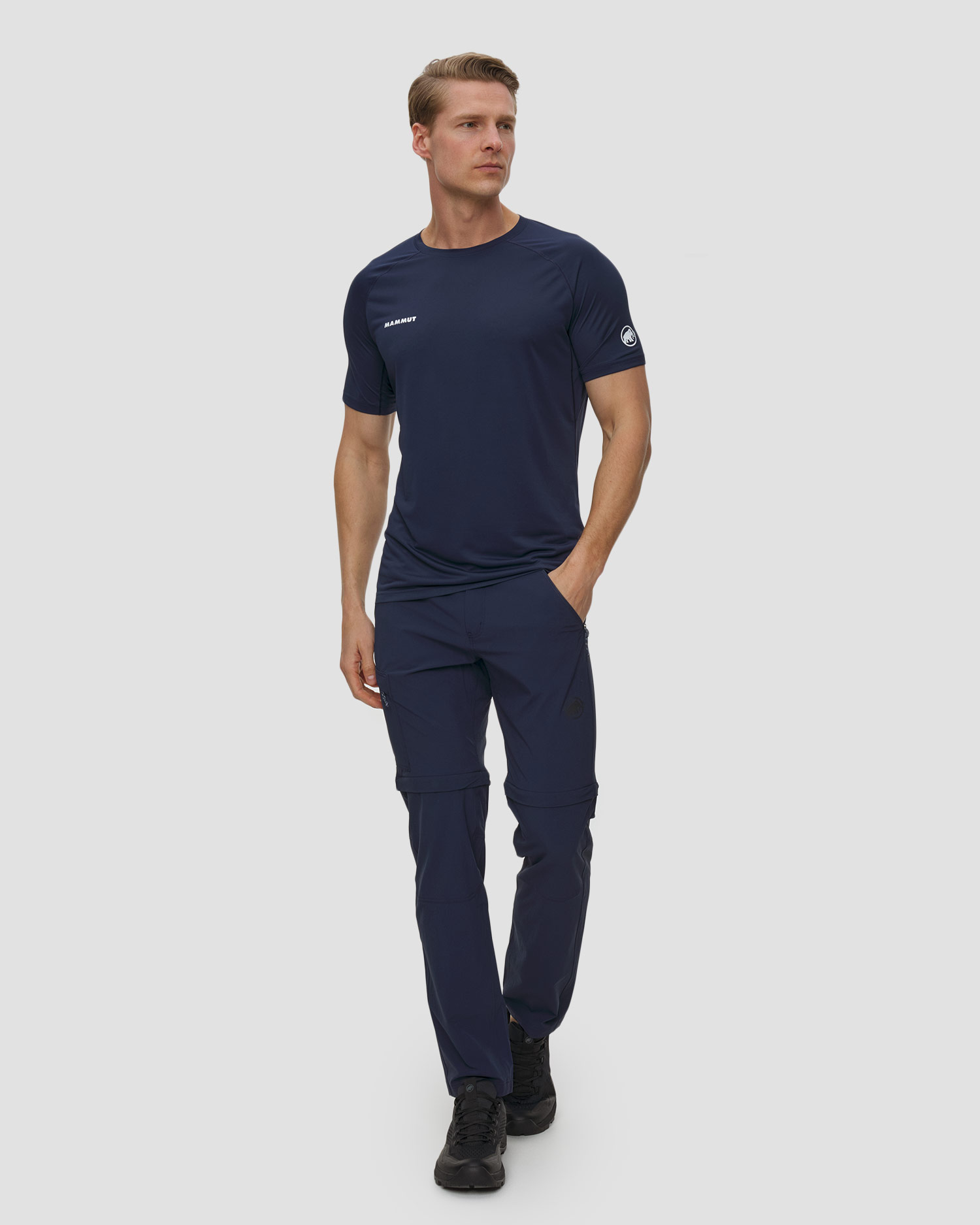 Tricou tehnic pentru bărbați Mammut Ducan FL T-Shirt bleumarin
