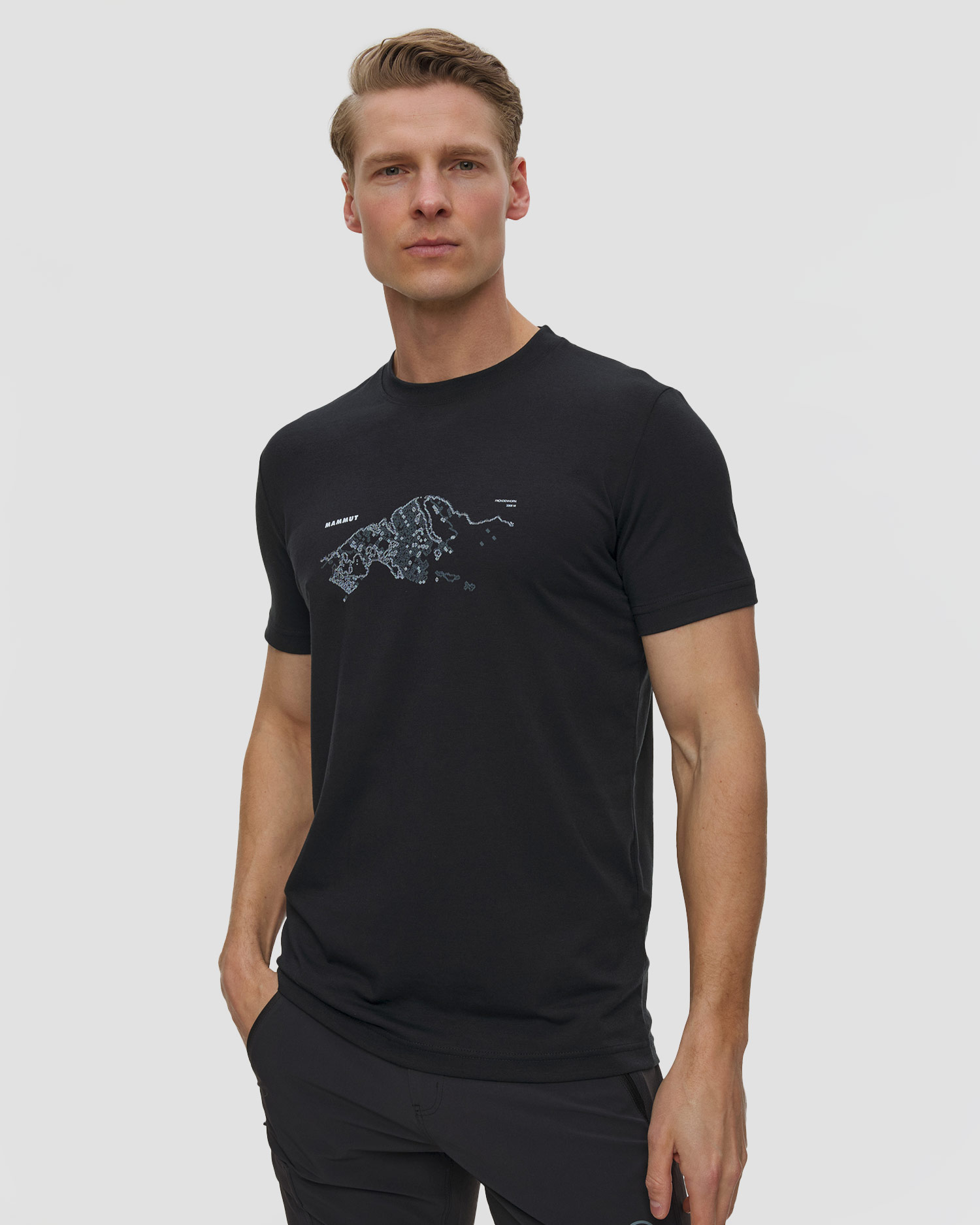 Tricou tehnic pentru bărbați Mammut Mountain T-Shirt Fruendenhorn negru, Culoare/Model: Czarny