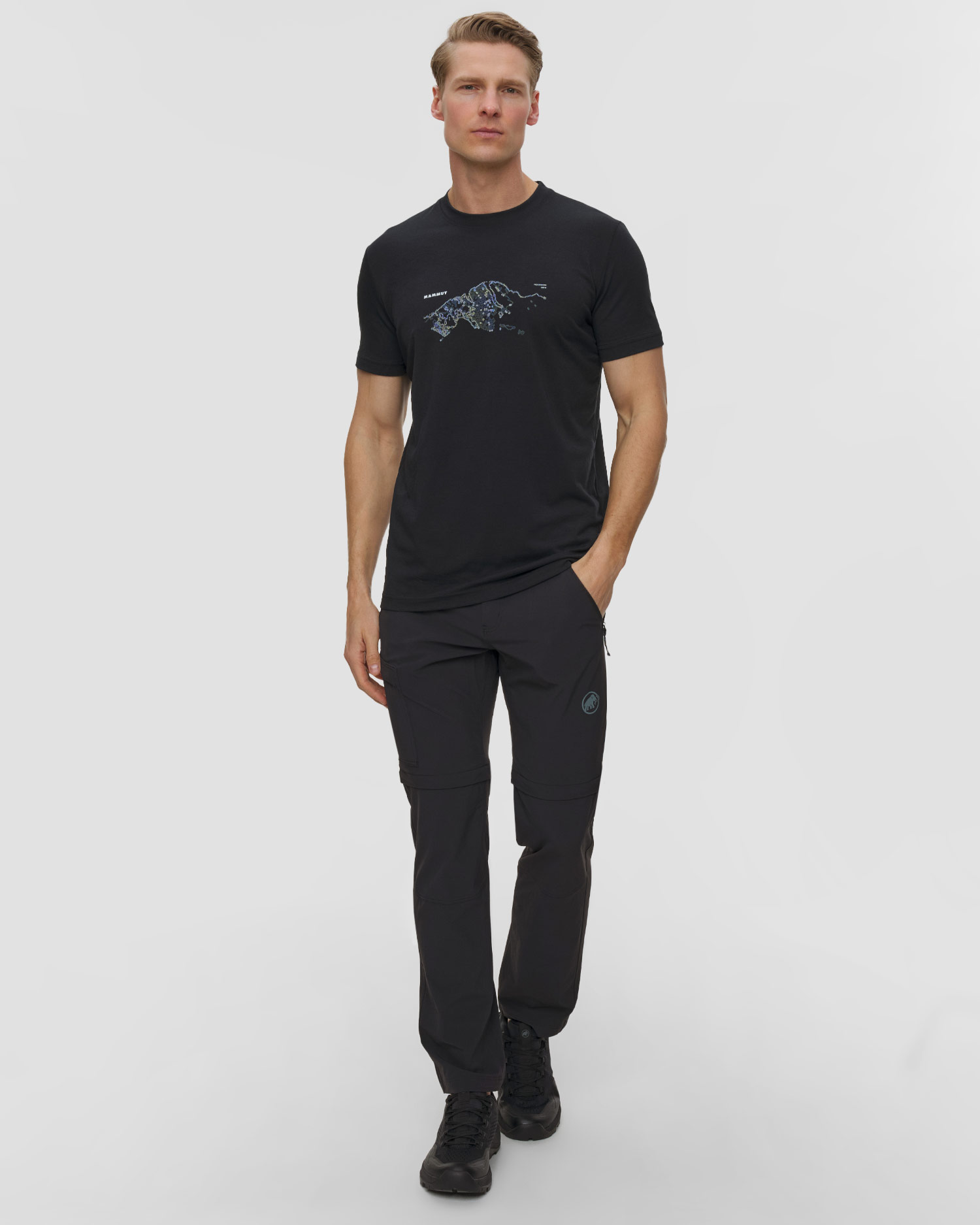 Tricou tehnic pentru bărbați Mammut Mountain T-Shirt Fruendenhorn negru