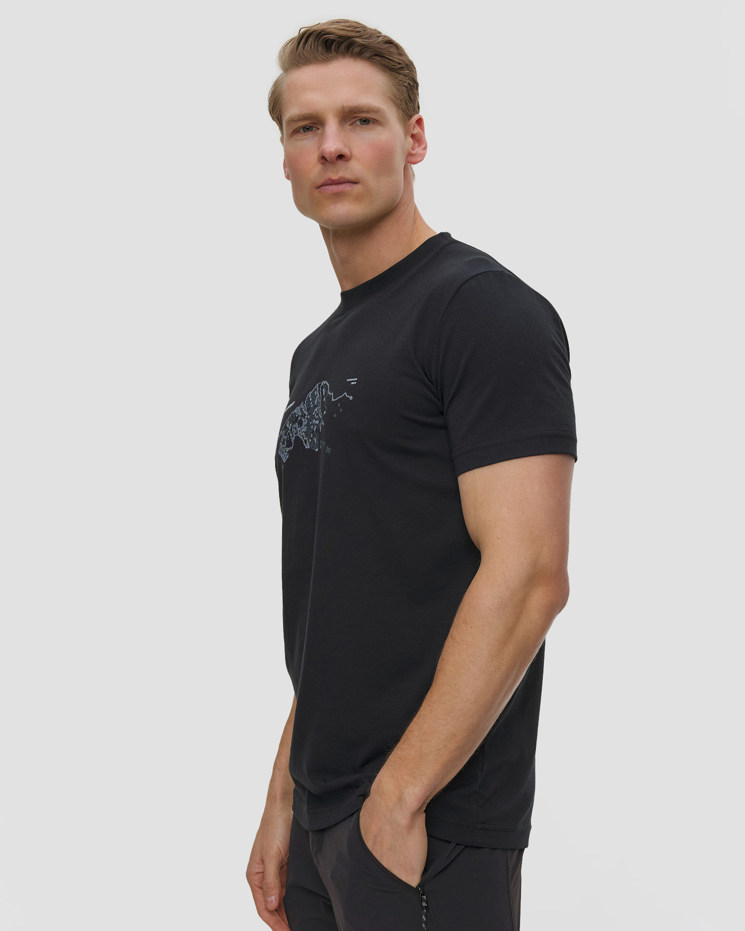 Tricou tehnic pentru bărbați Mammut Mountain T-Shirt Fruendenhorn negru