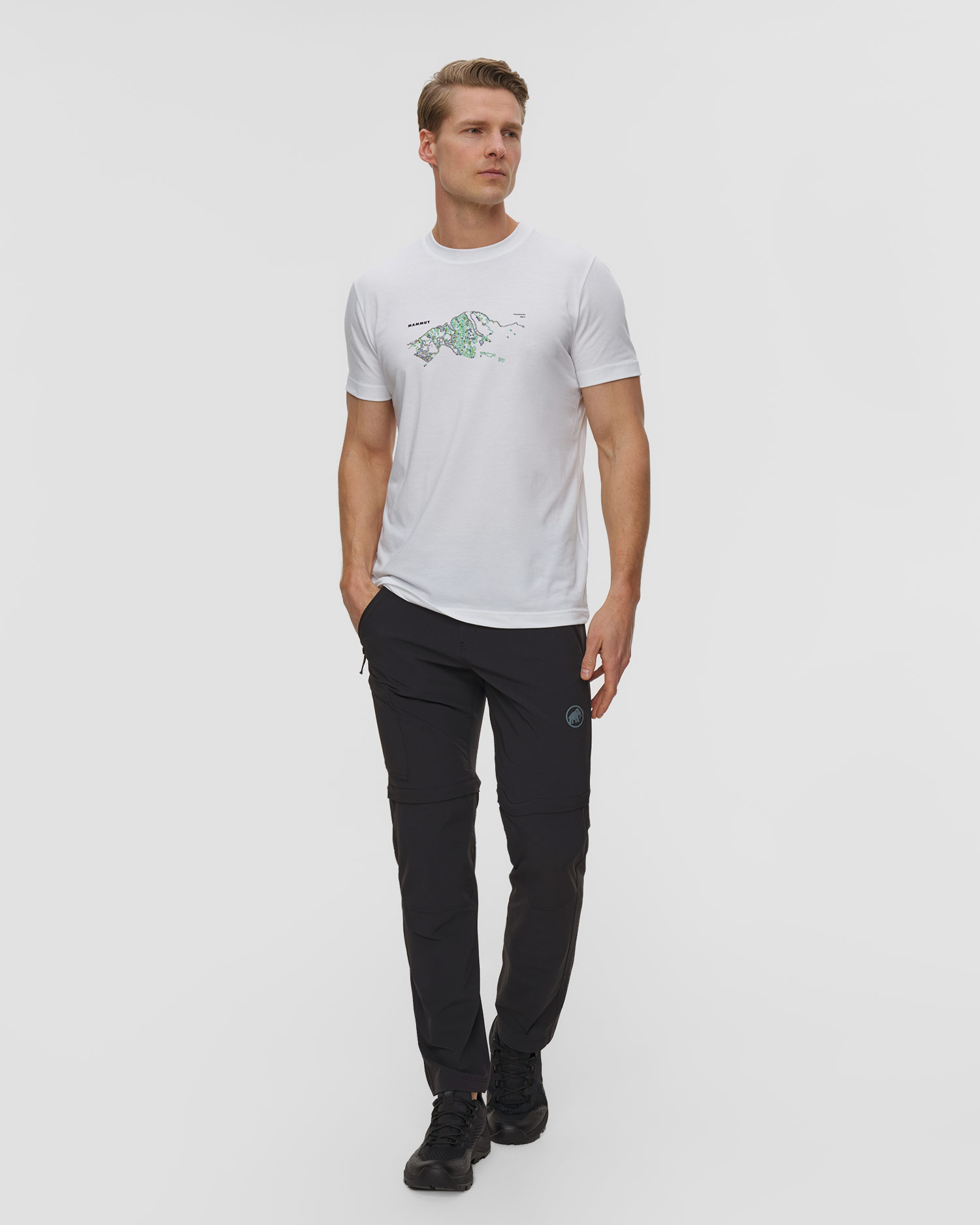 Tricou tehnic pentru bărbați Mammut Mountain T-Shirt Fruendenhorn alb