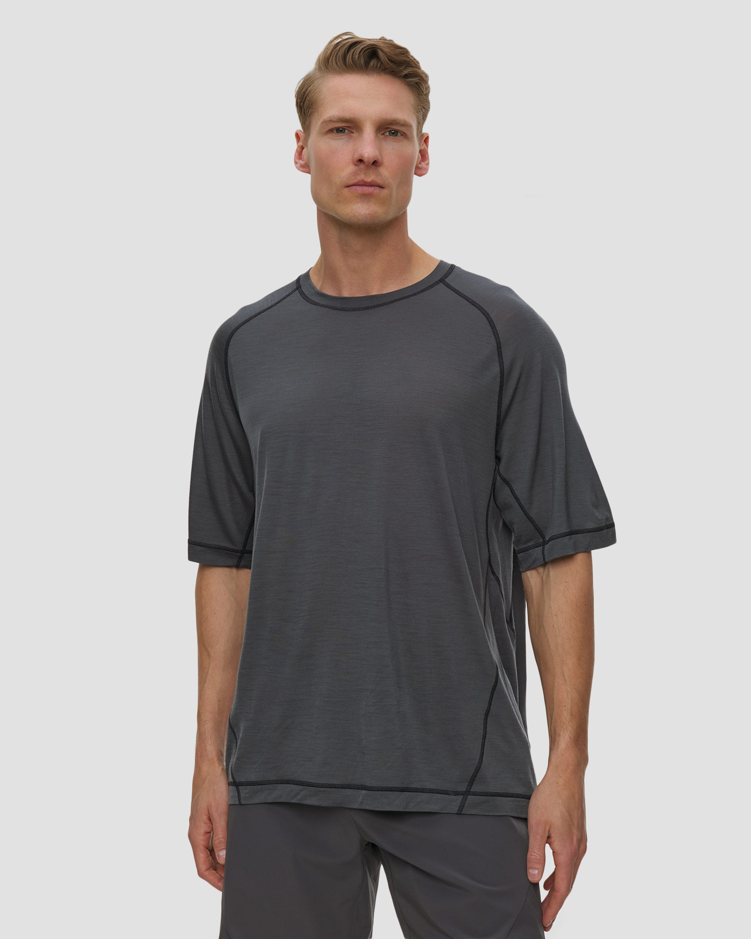 Tricou tehnic pentru bărbați Mammut Hiking Patrol x Mammut Tree Wool FL T-Shirt gri