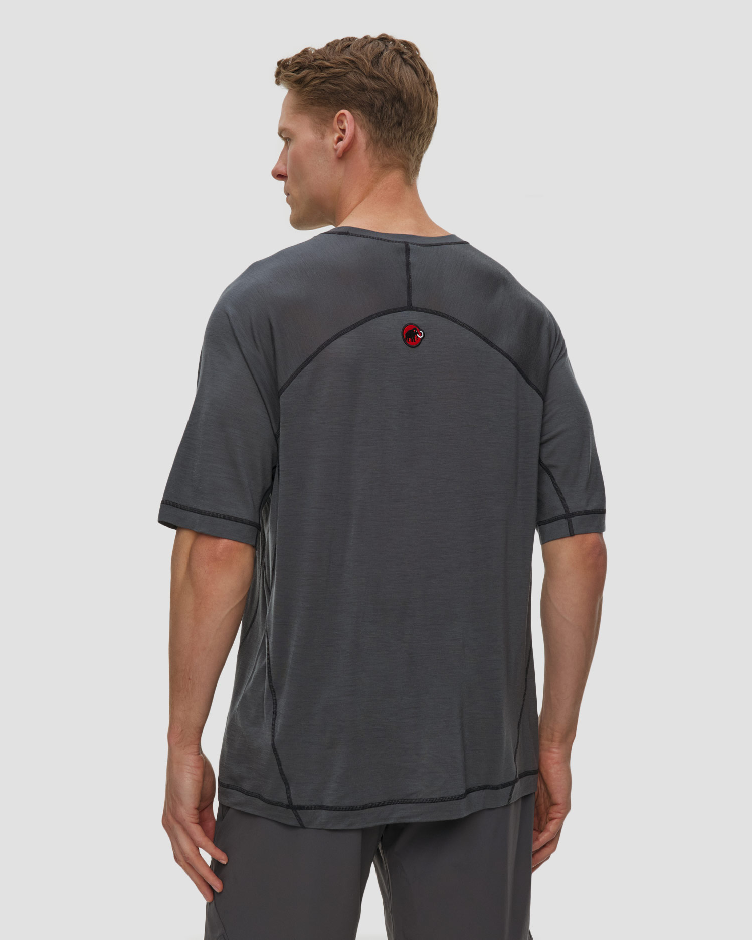 Tricou tehnic pentru bărbați Mammut Hiking Patrol x Mammut Tree Wool FL T-Shirt gri