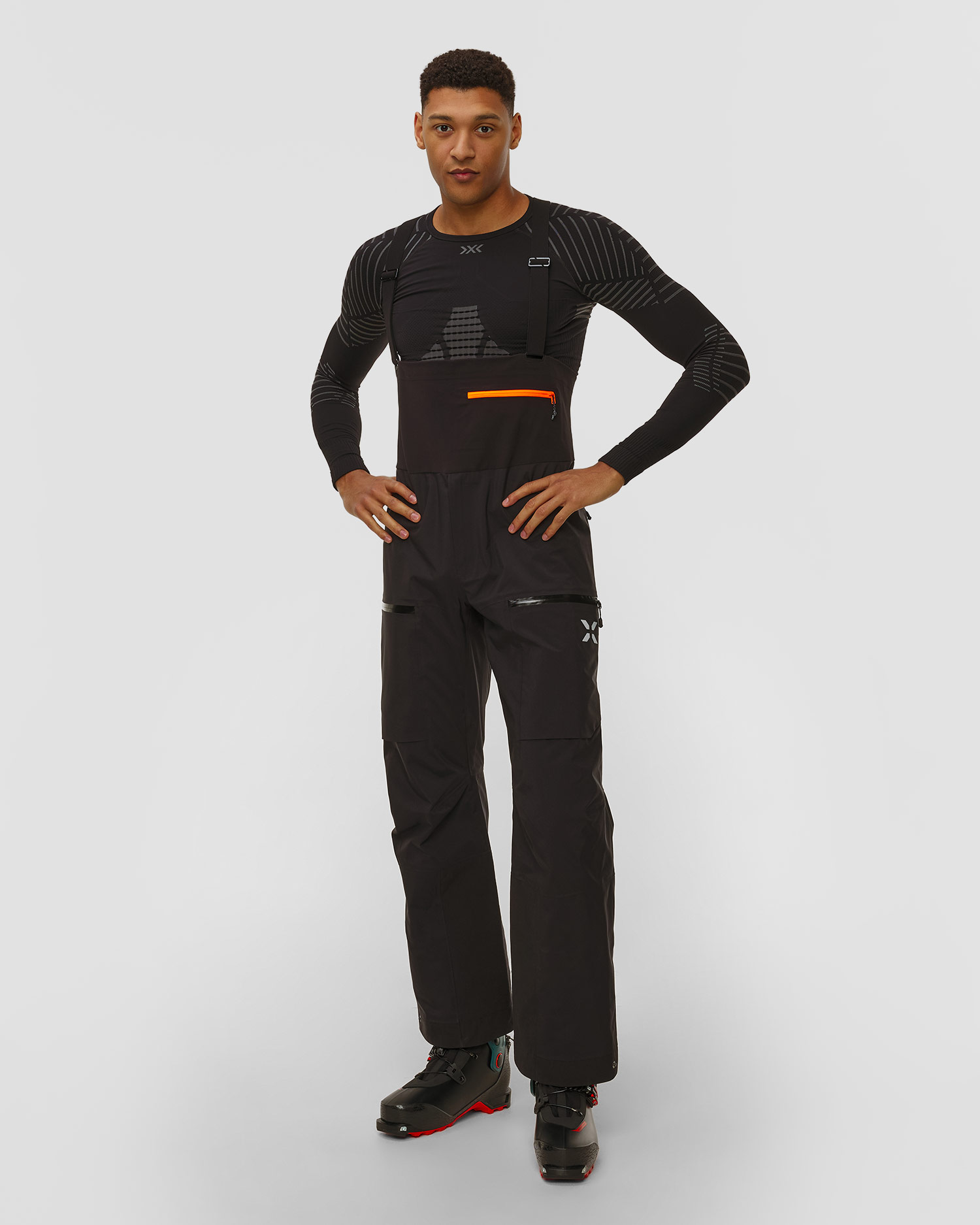 Pantaloni da sci da uomo Mammut Eiger Free Pro HS Bib Pants Men neri