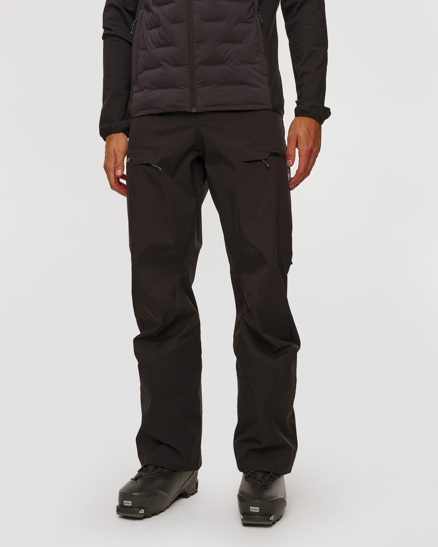 Pantalon de skitouring noir pour hommes Mammut Haldigrat light HS Pants Men