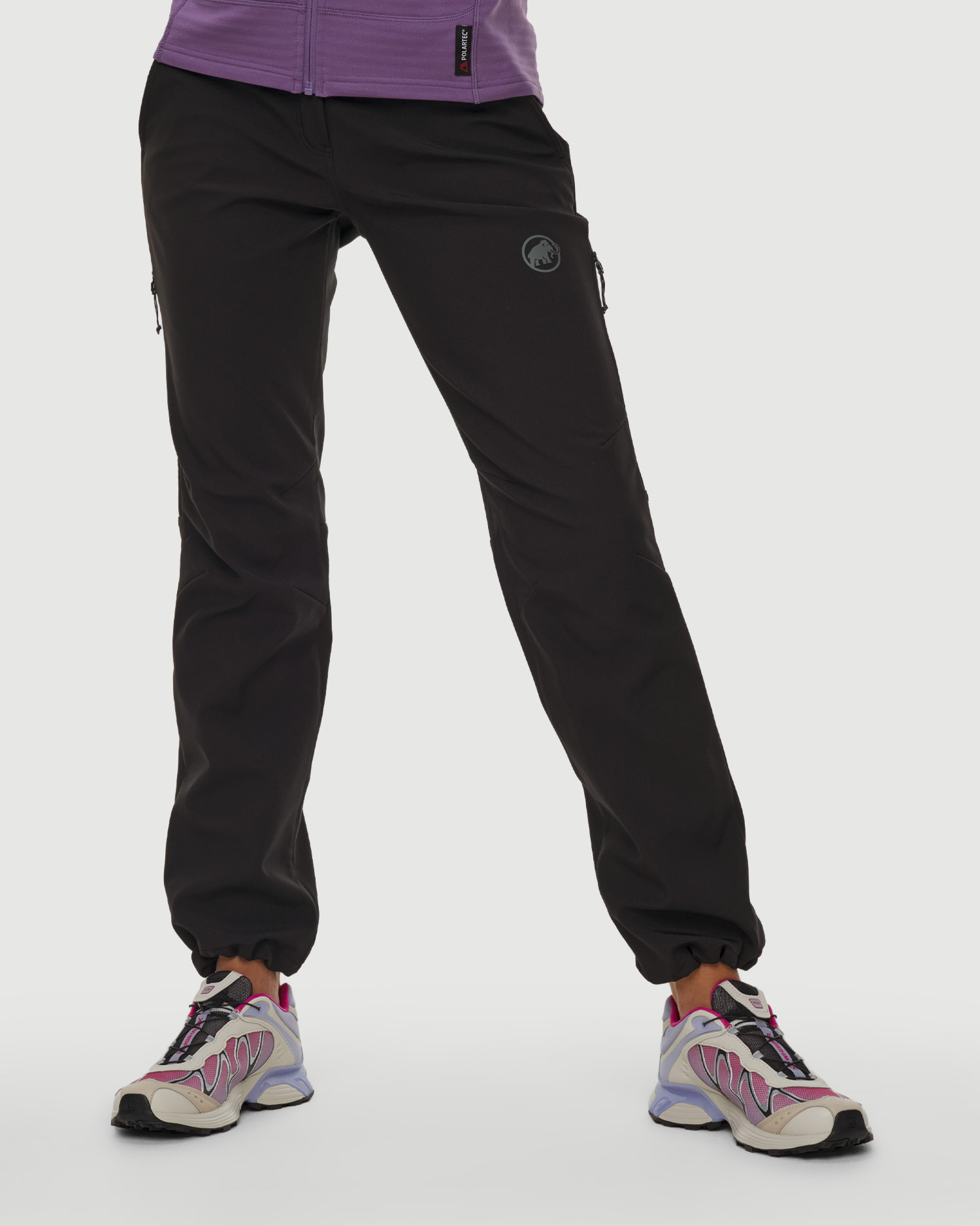 Pantalon softshell isolé pour femmes Mammut Runbold Winter SO Pants Women noirs