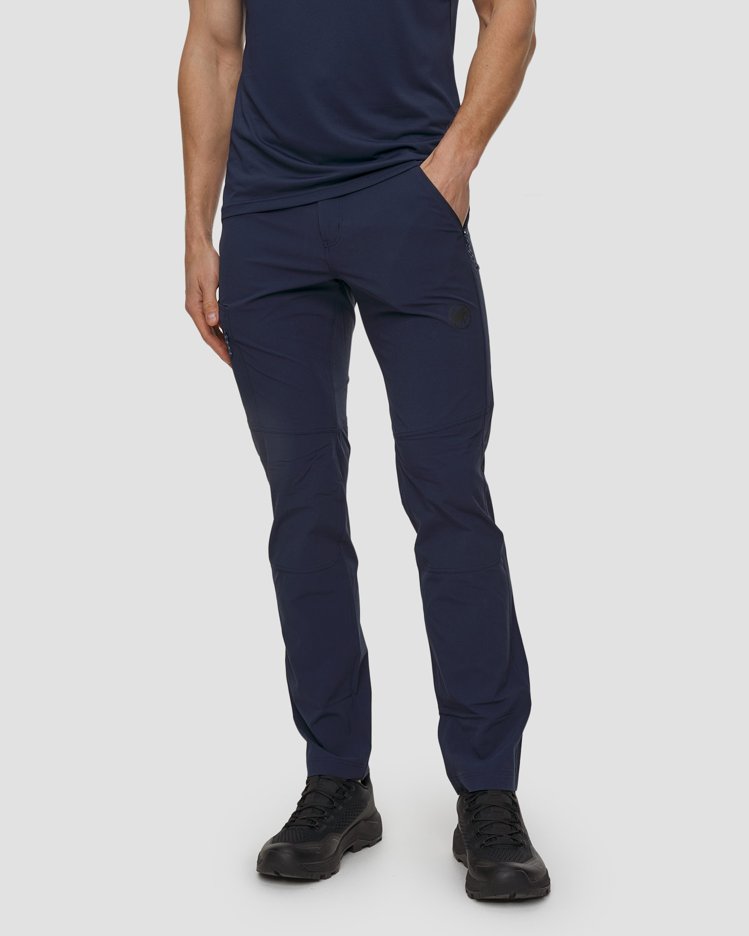 Pantalon de trekking bleu marine pour hommes Mammut Runbold IV Pants