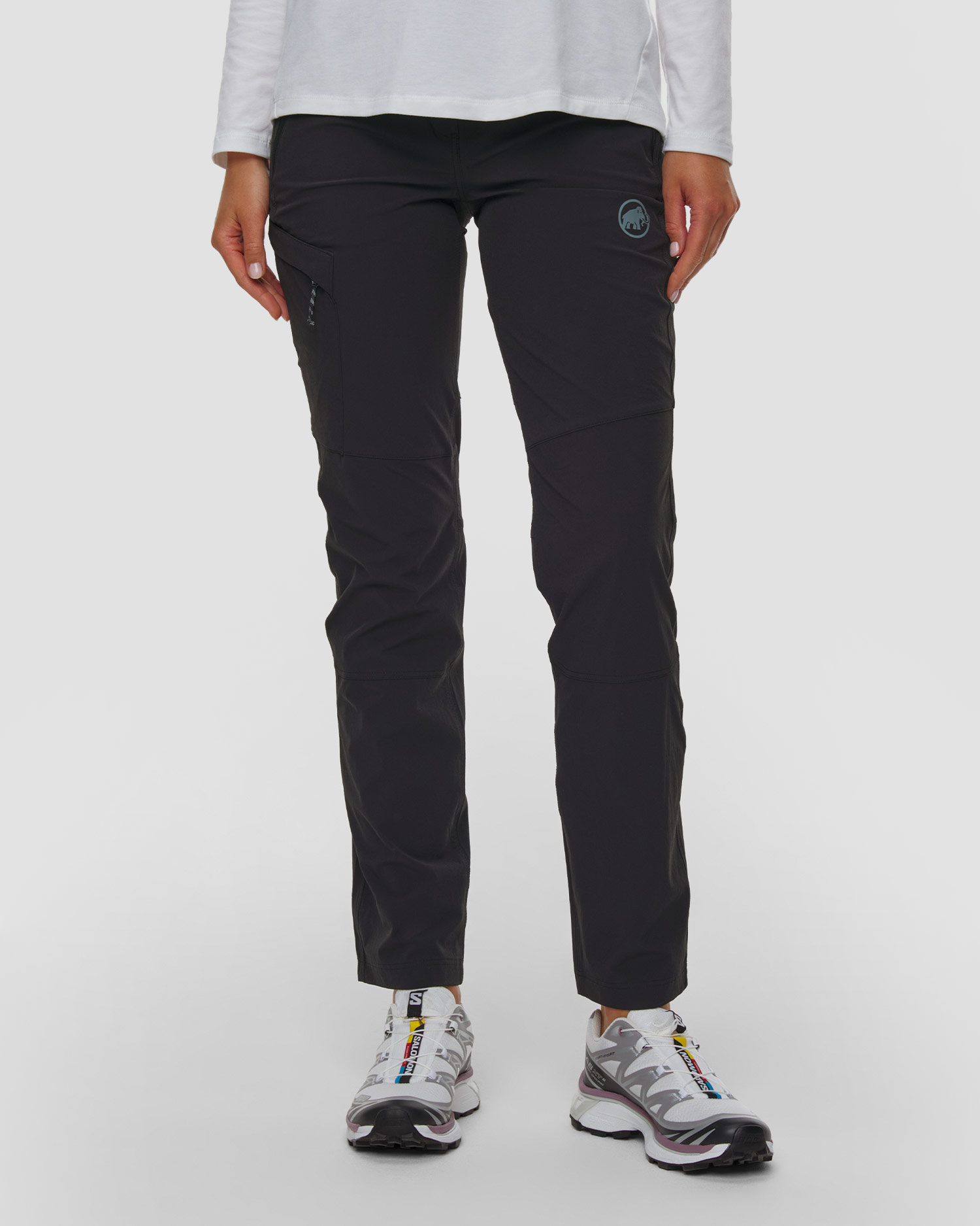 Pantalon de trekking noir pour femmes Mammut Runbold IV Pants
