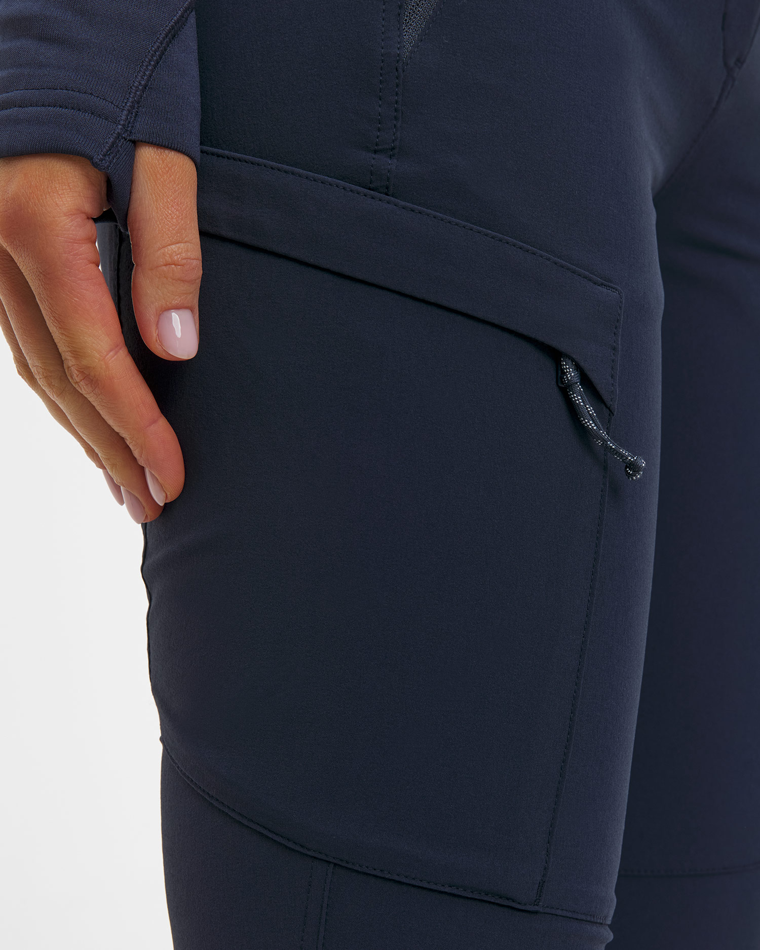 Pantalon de trekking bleu marine pour femmes Mammut Runbold IV Pants