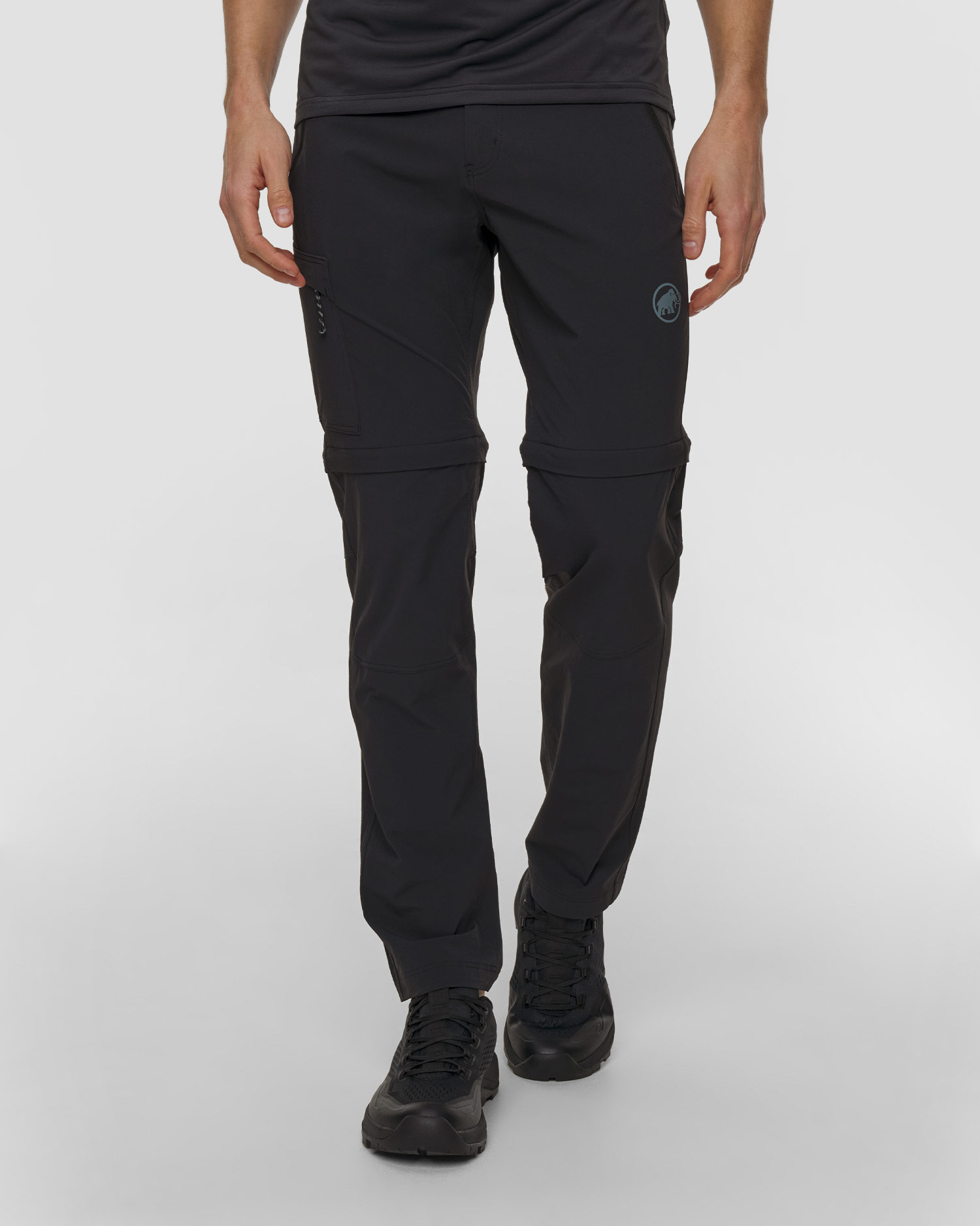 Pantalon de trekking noir 2 en 1 pour hommes Mammut Runbold IV Zip Off Pants, Couleur: Czarny