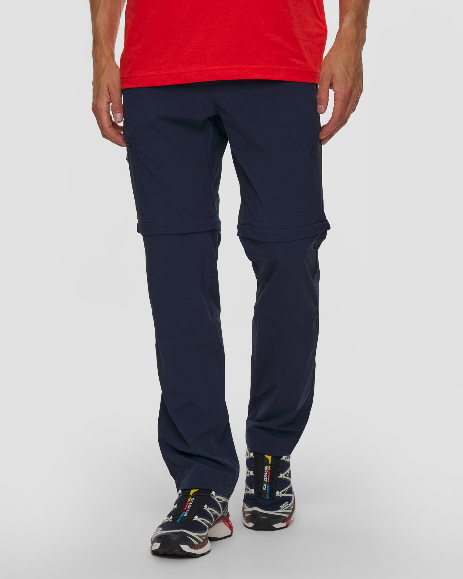 Pantalon de trekking bleu marine 2 en 1 pour hommes Mammut Runbold IV Zip Off Pants