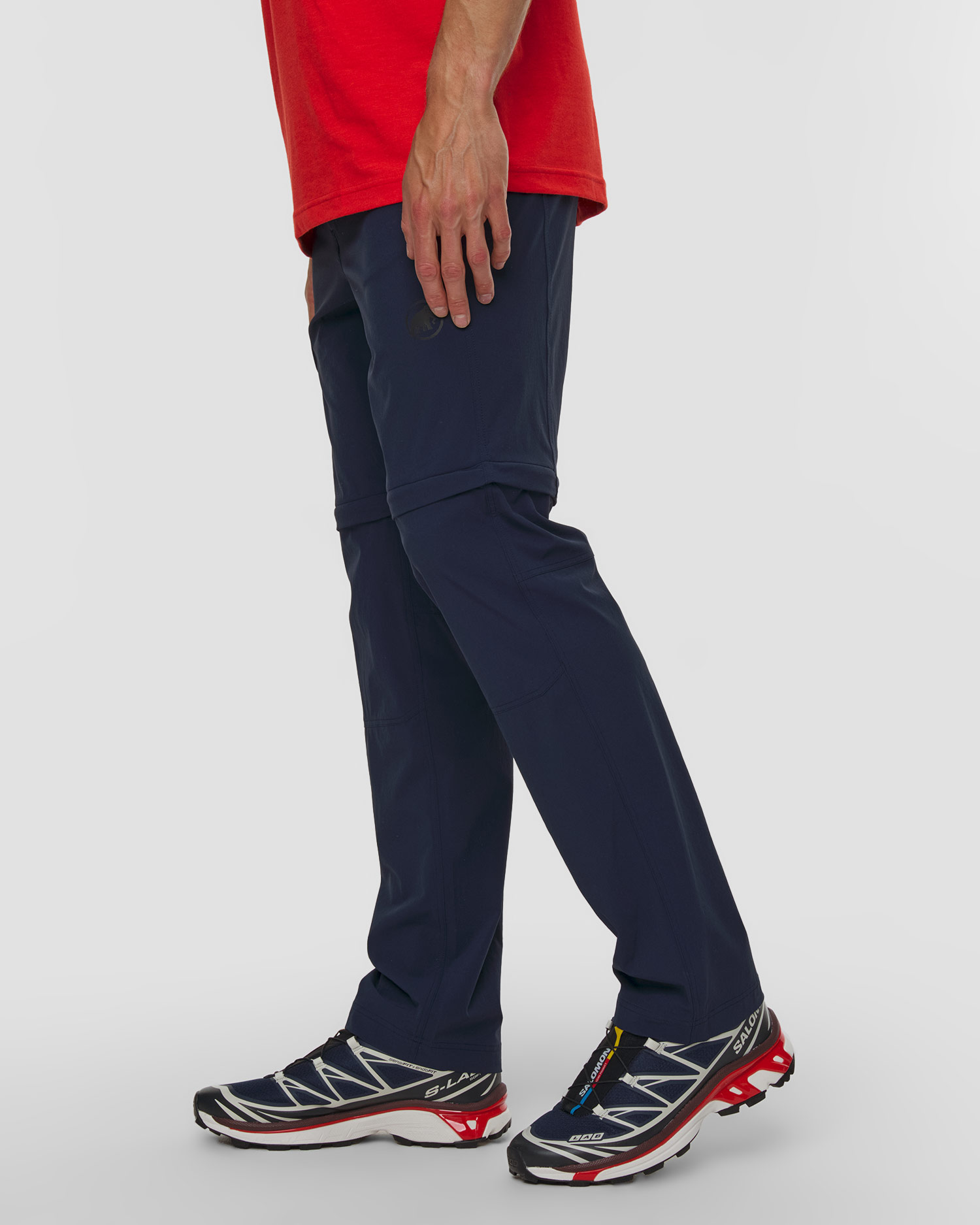 Pantalon de trekking bleu marine 2 en 1 pour hommes Mammut Runbold IV Zip Off Pants