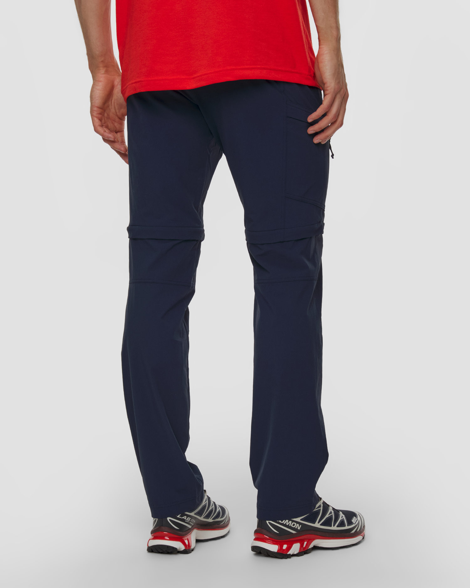 Pantalon de trekking bleu marine 2 en 1 pour hommes Mammut Runbold IV Zip Off Pants