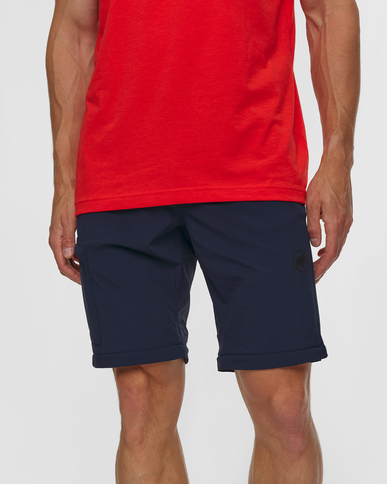 Pantalon de trekking bleu marine 2 en 1 pour hommes Mammut Runbold IV Zip Off Pants