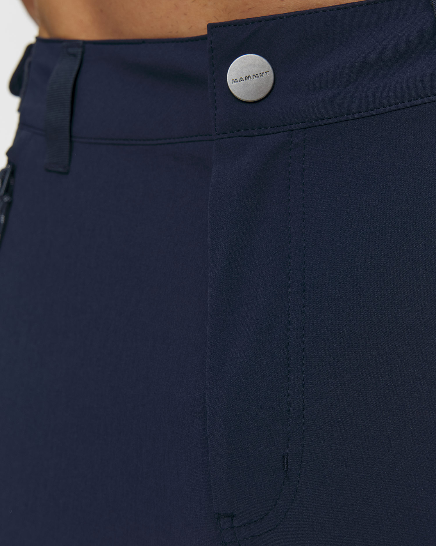 Pantalon de trekking bleu marine 2 en 1 pour hommes Mammut Runbold IV Zip Off Pants